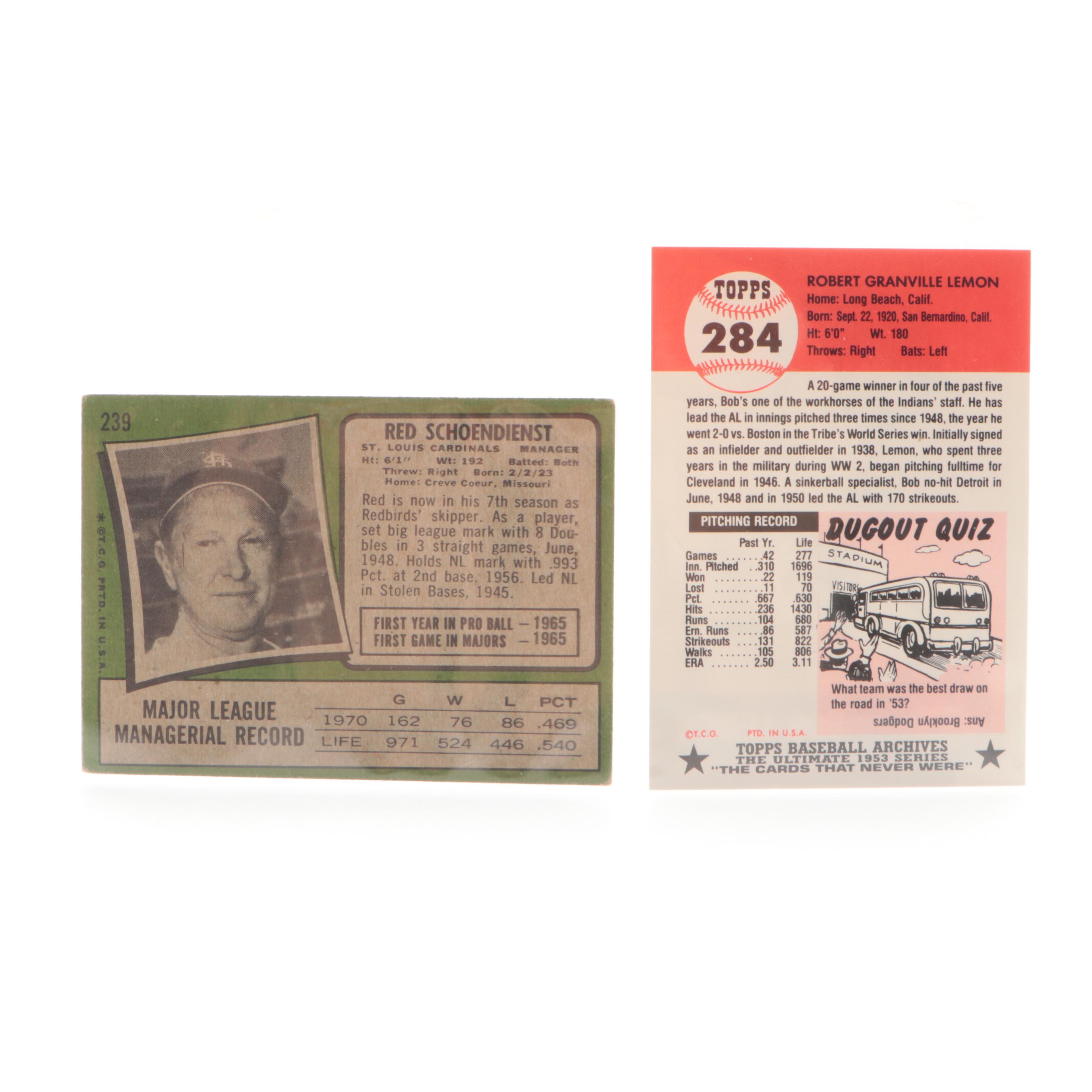 Signed Baseball Cards and Photos with Dizzy Dean, Conigliaro, Nuxhall and More