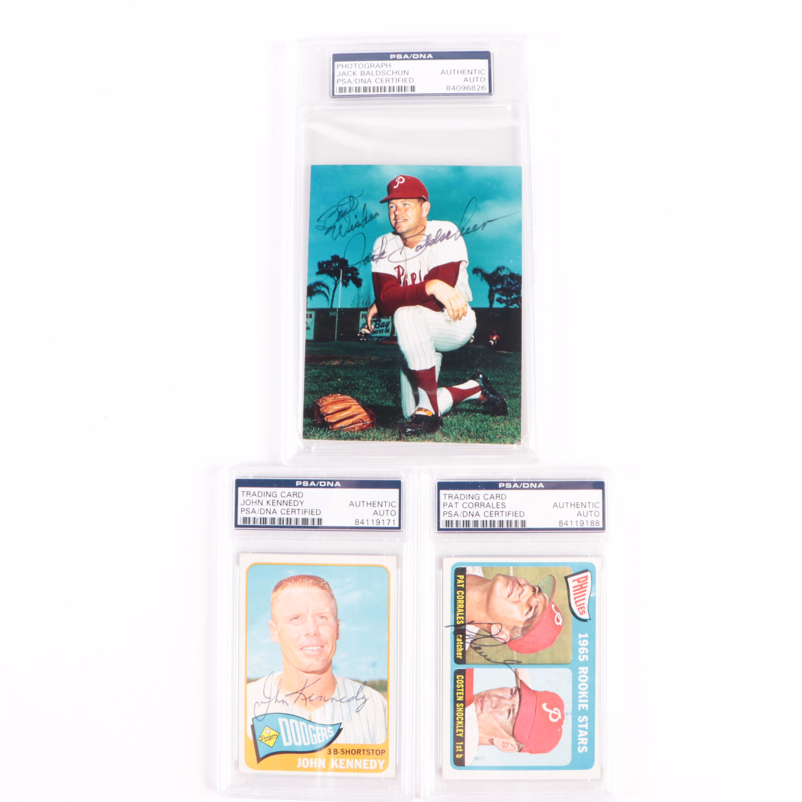 Signed Baseball Cards and Photos with Dizzy Dean, Conigliaro, Nuxhall and More