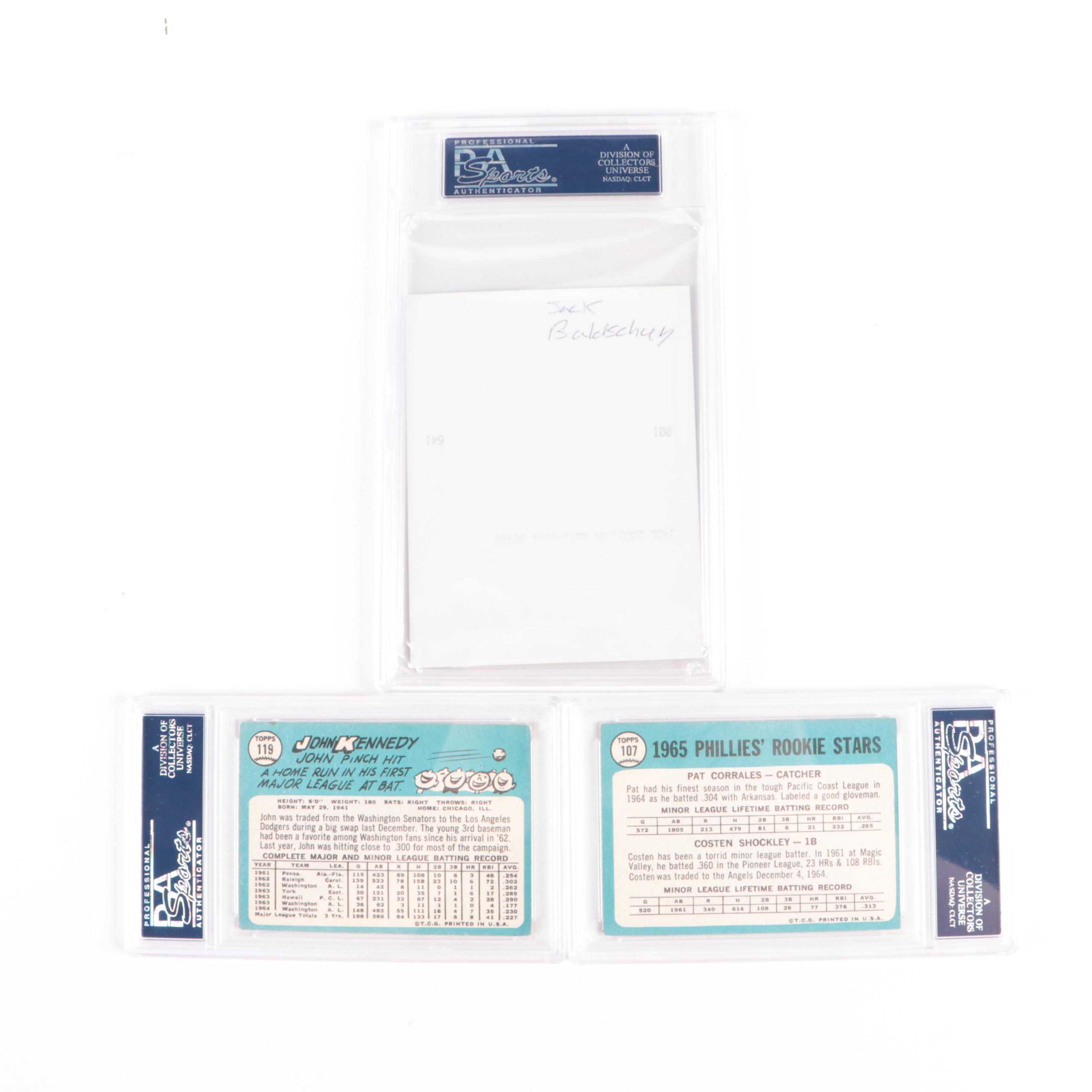 Signed Baseball Cards and Photos with Dizzy Dean, Conigliaro, Nuxhall and More