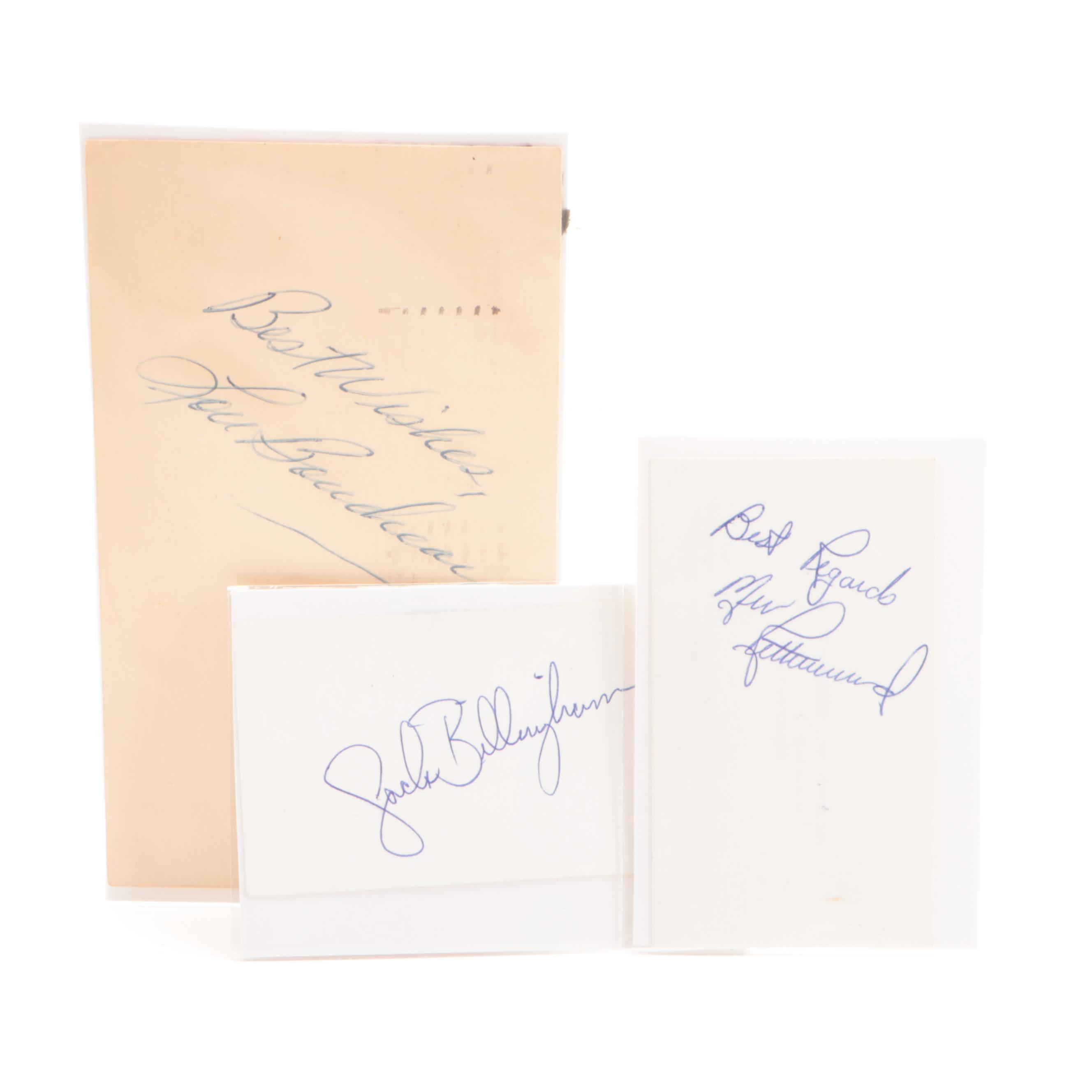 Signed Baseball Cards and Photos with Dizzy Dean, Conigliaro, Nuxhall and More