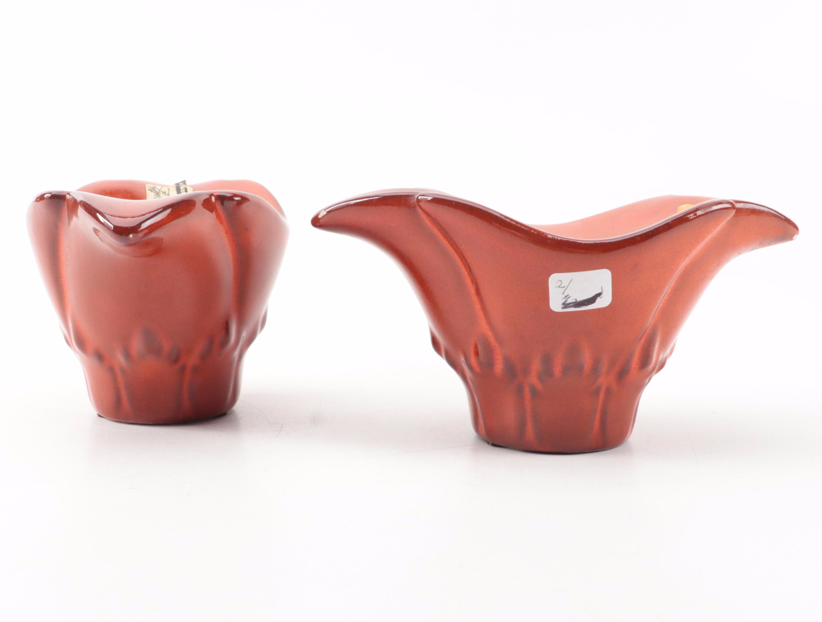 Royal Haeger Pottery Candle Holders and Vase, Mid to Late 20th Century