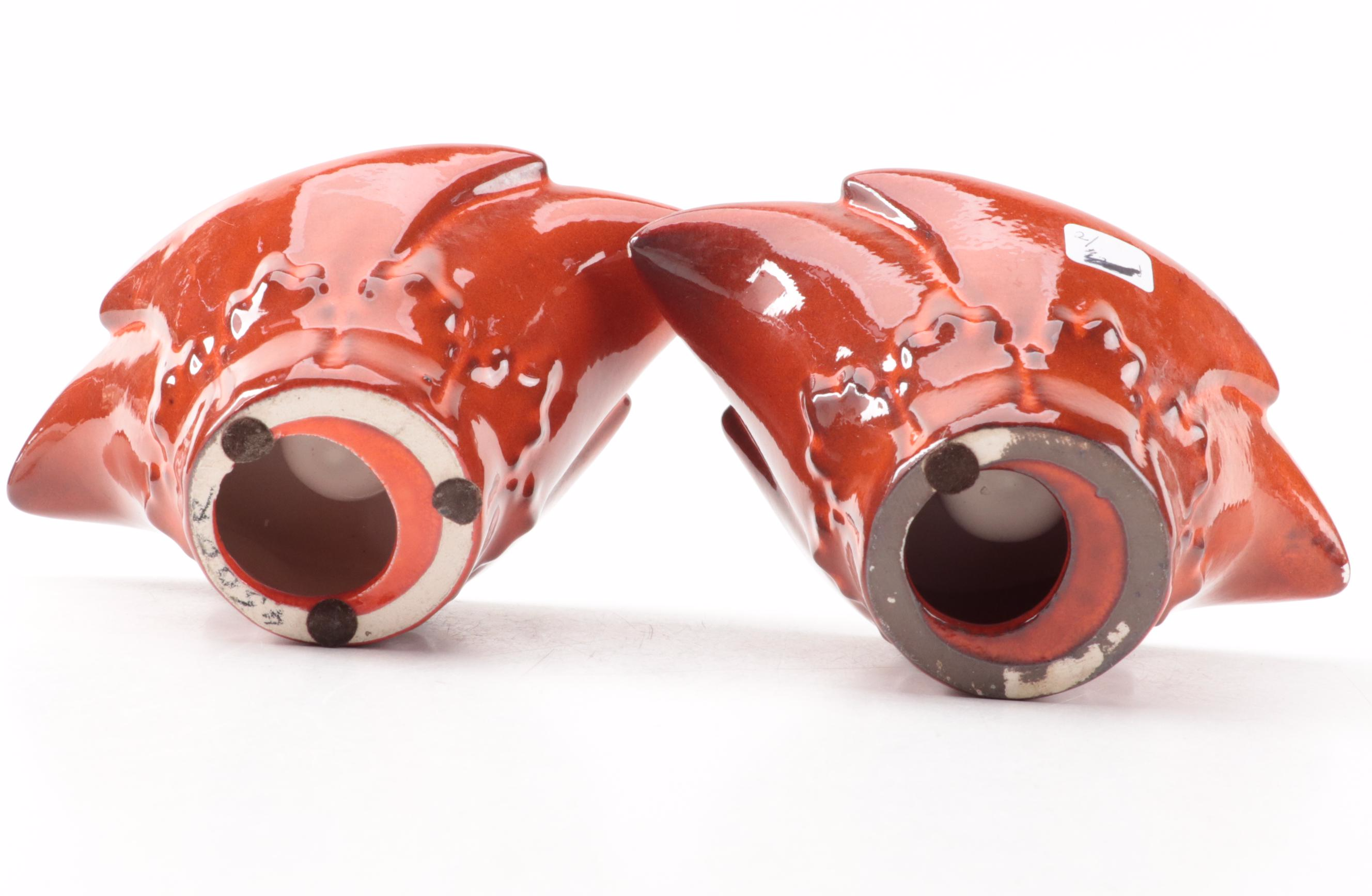 Royal Haeger Pottery Candle Holders and Vase, Mid to Late 20th Century