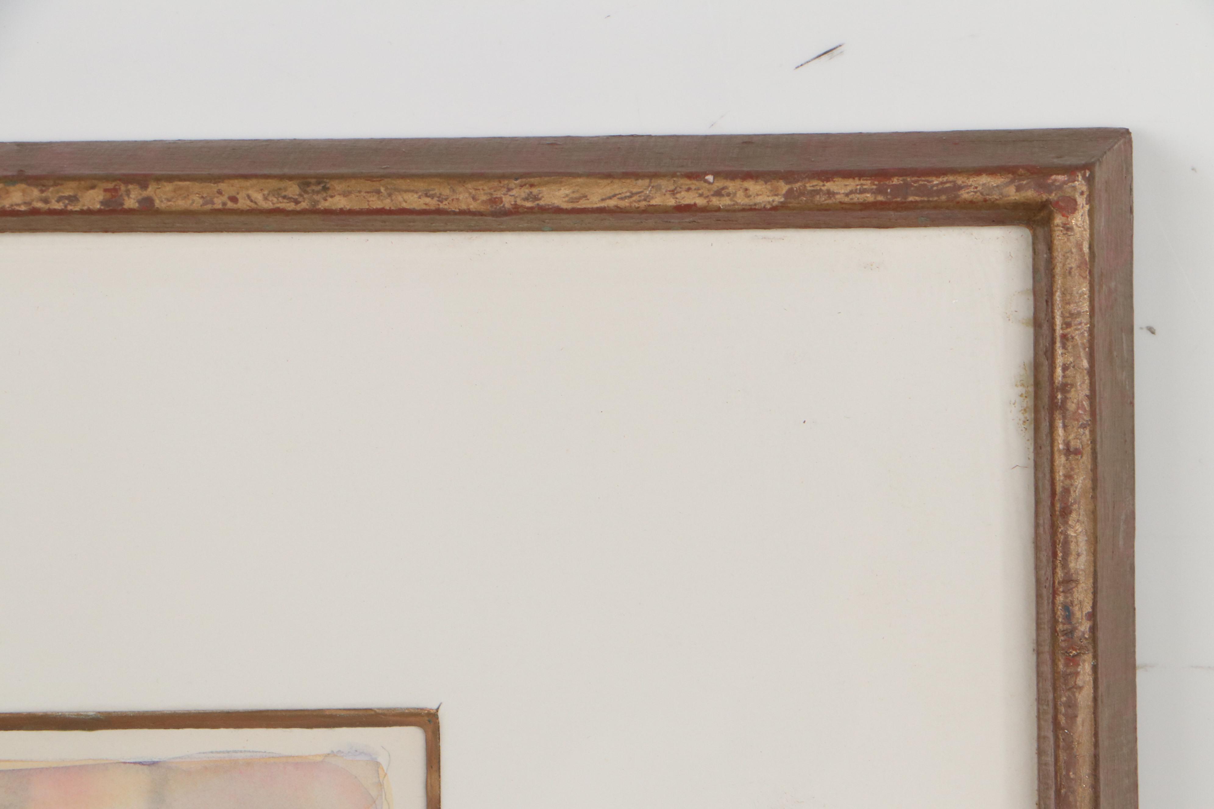 Walter Sorge Female Nude Watercolor Painting "Reclining Figure"