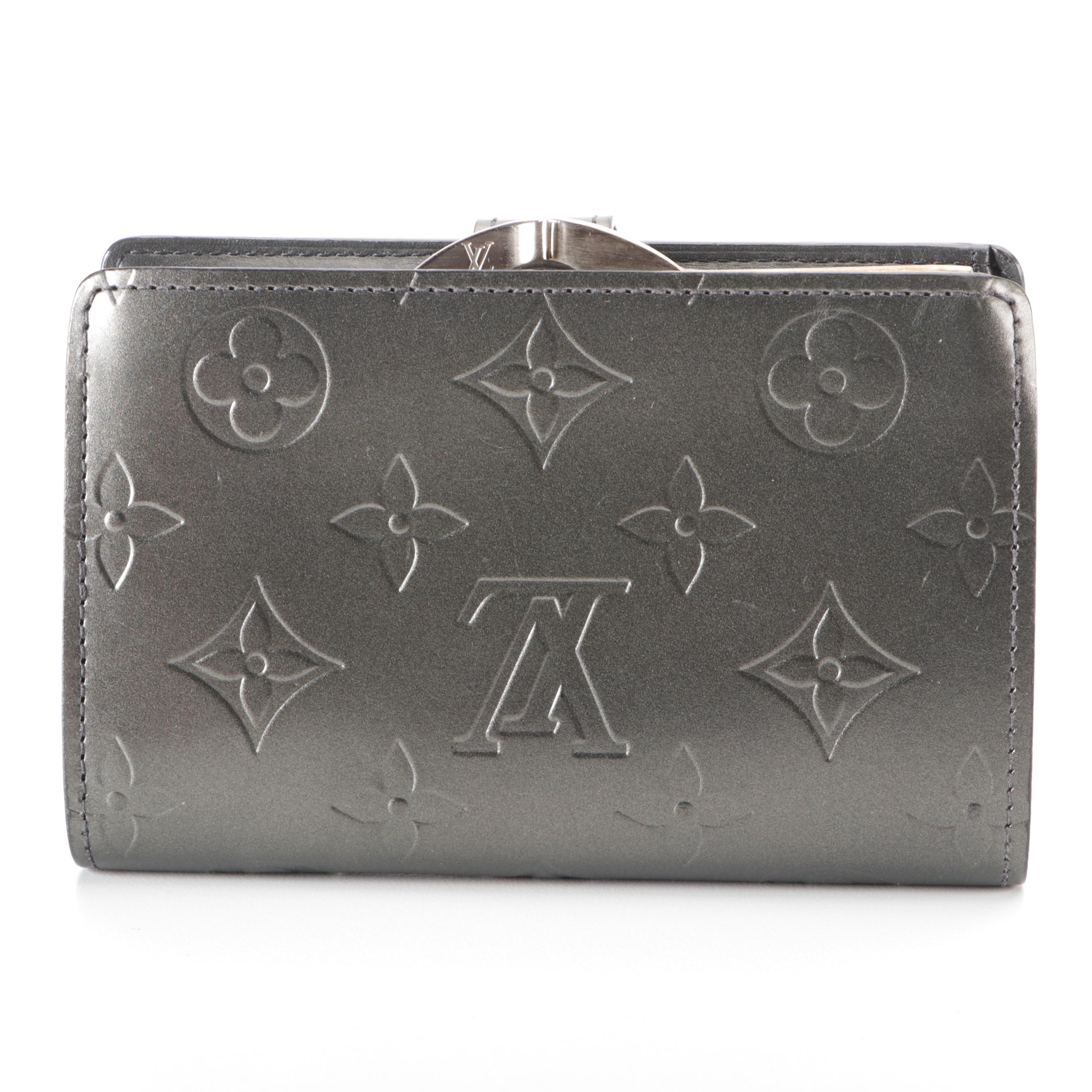 Louis Vuitton Porte-Monnaie Viennois Kiss Lock Wallet in Monogram Mat