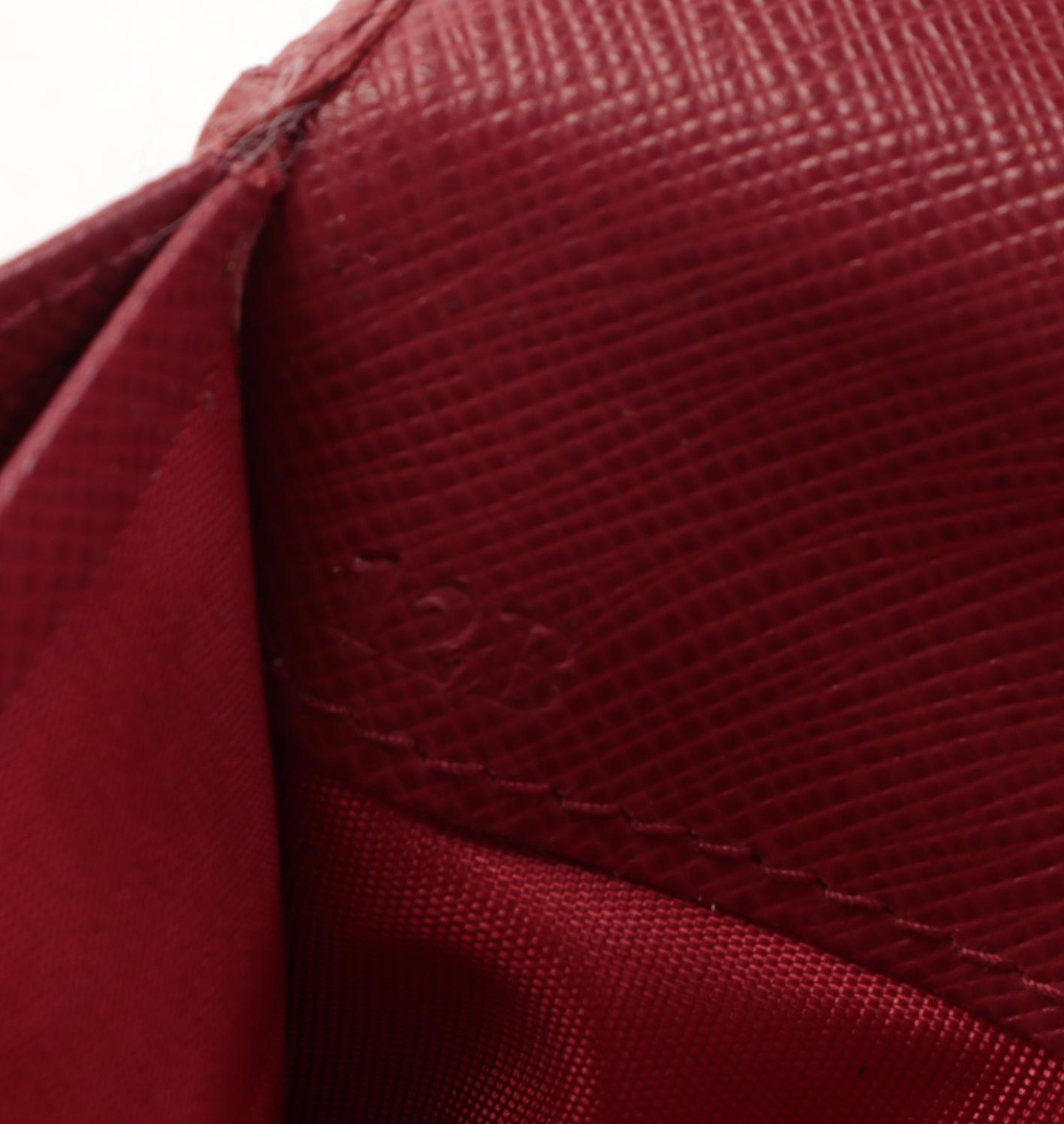 Prada Continental Wallet in Red Saffiano Leather