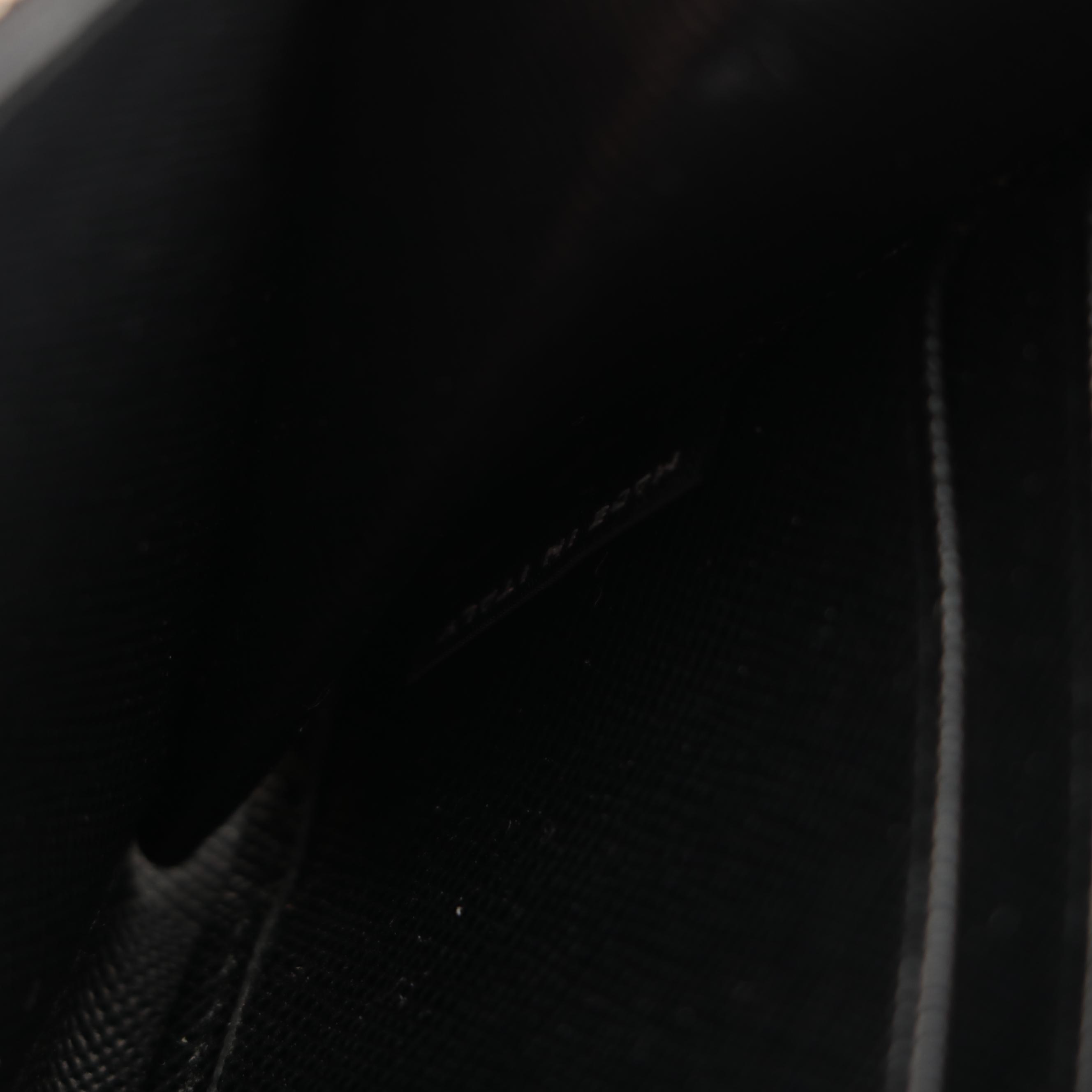 Prada Zip-Around Box Wallet in Black Saffiano Leather with Box