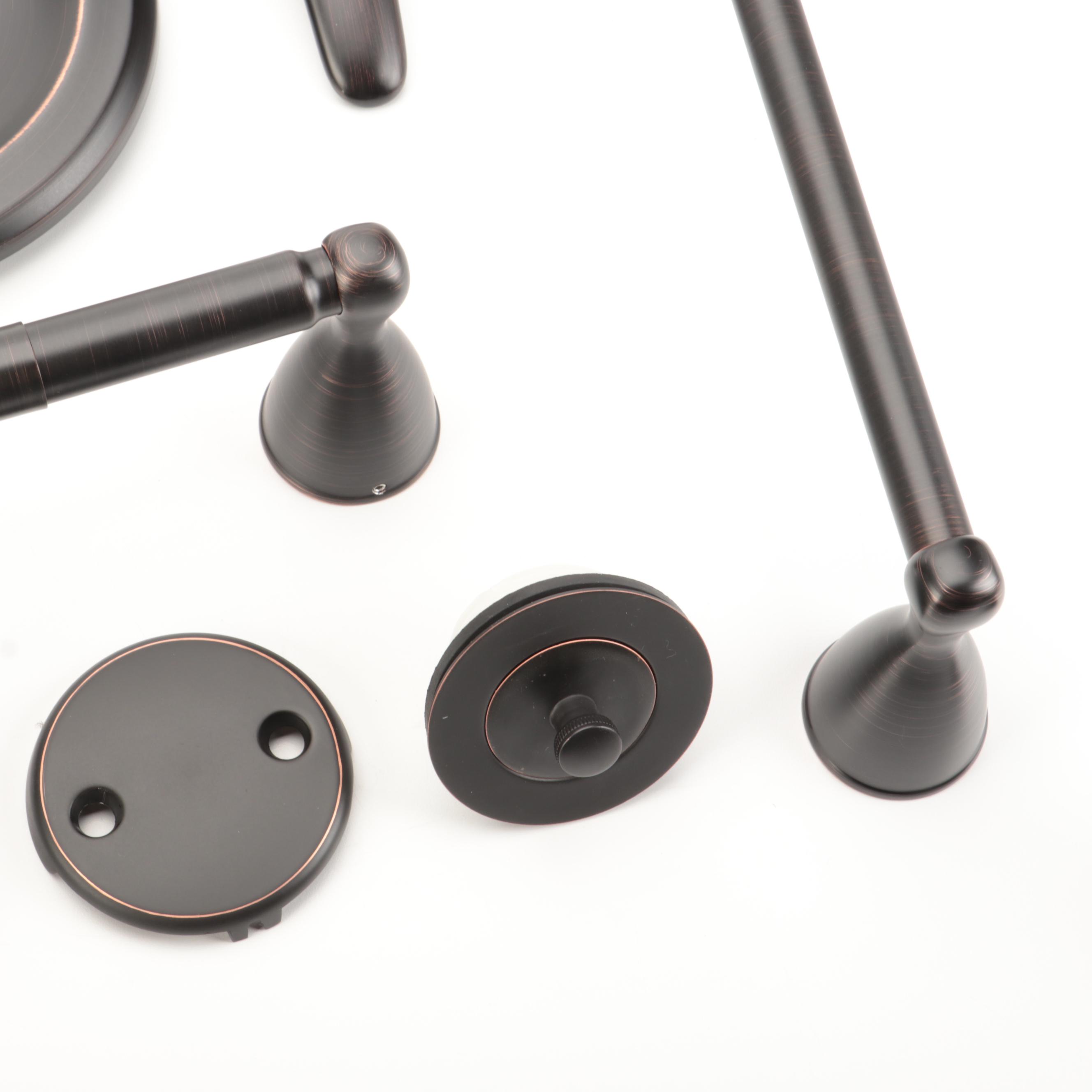 Tub Drain Kit, Shower Trim Kit, Toilet Paper Holder, Towel Bars and Rings