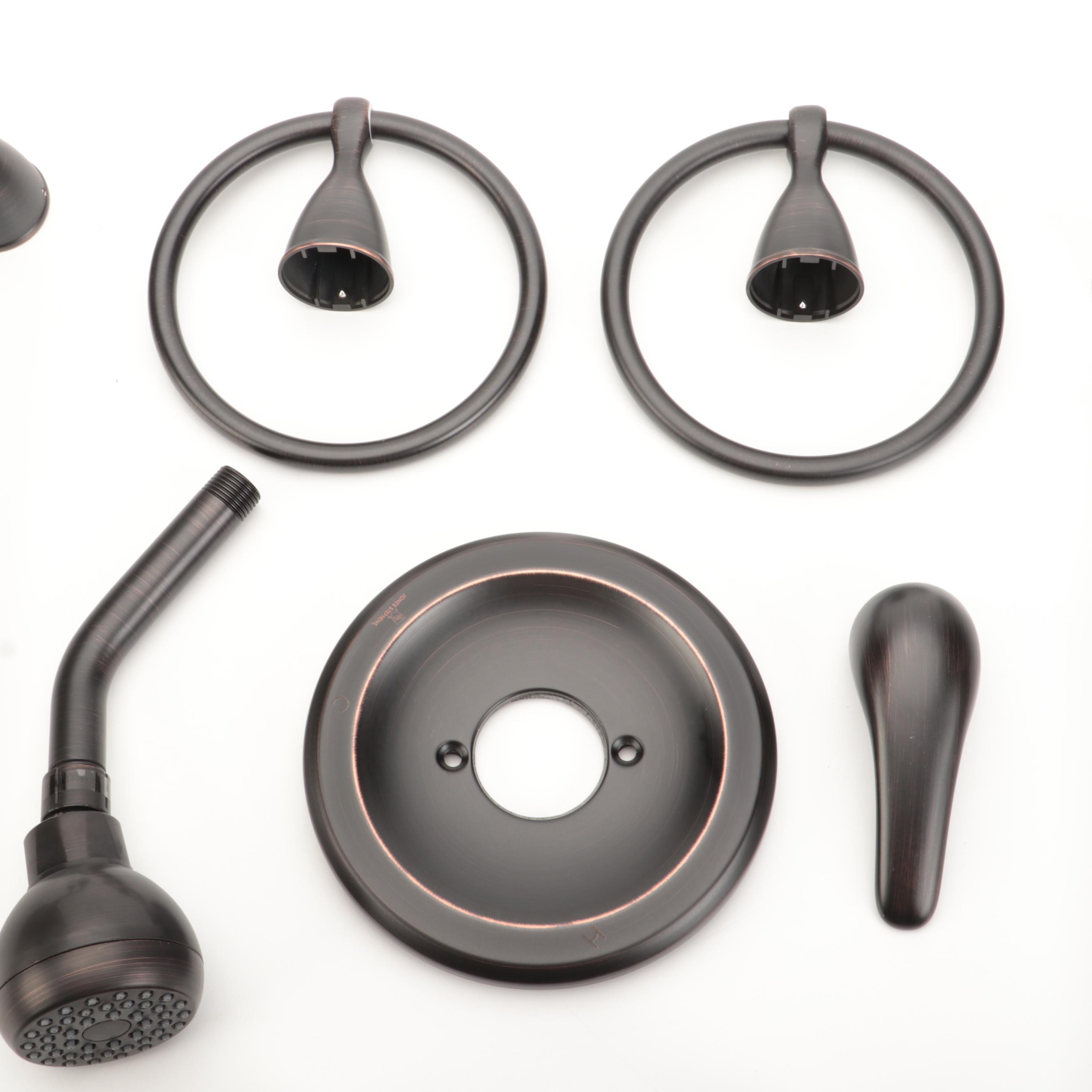 Tub Drain Kit, Shower Trim Kit, Toilet Paper Holder, Towel Bars and Rings