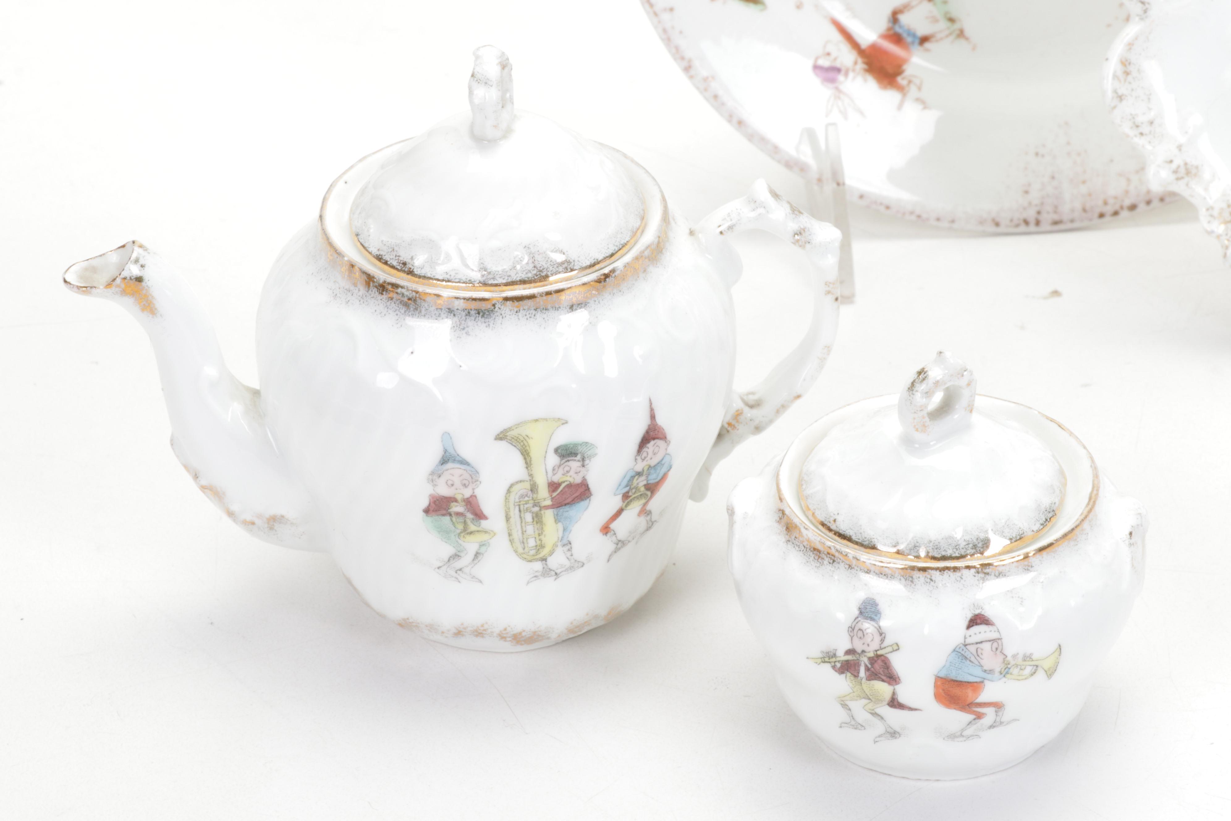 "Brownies and Other Stories" by Palmer Cox With More Books and Tea Set