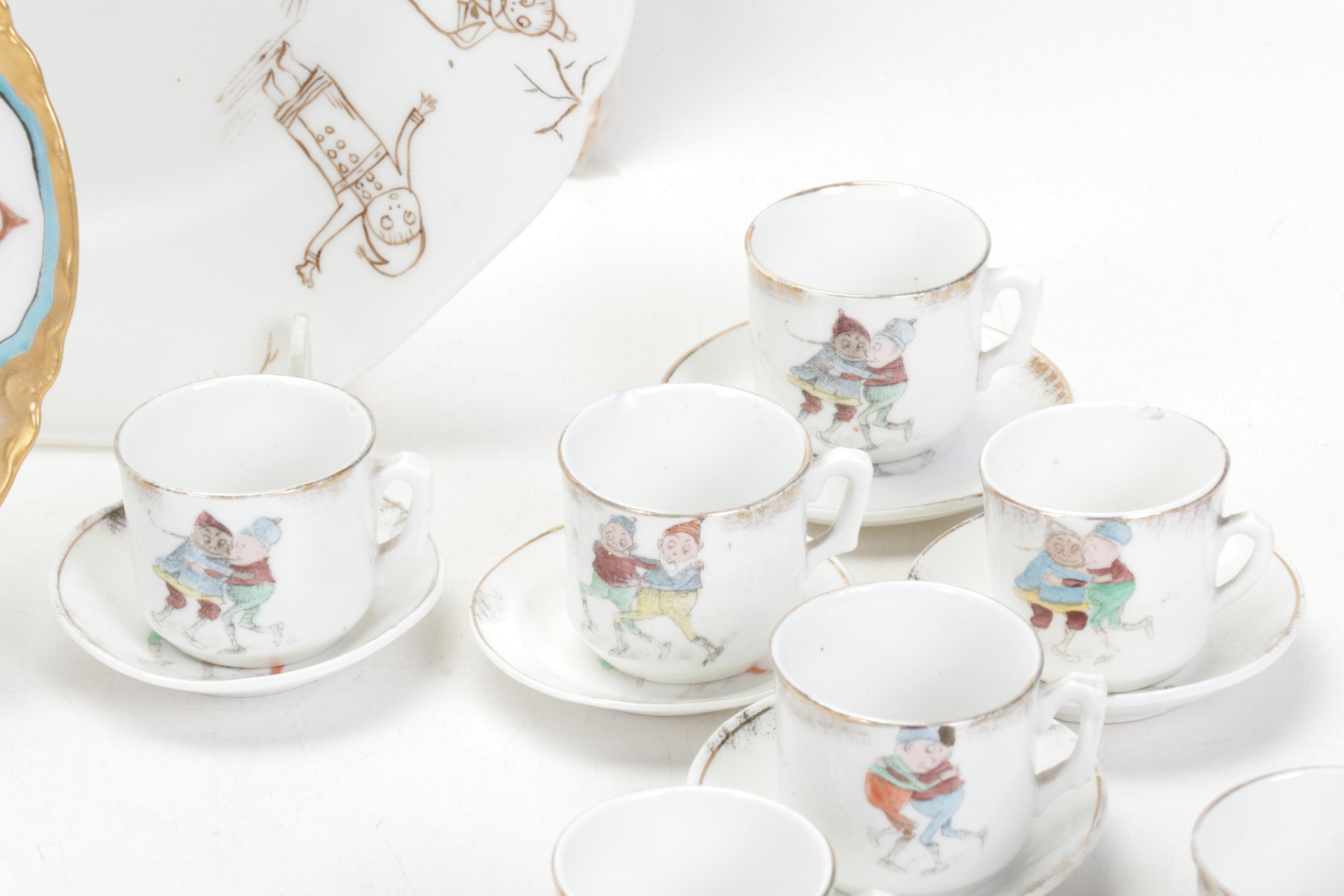 "Brownies and Other Stories" by Palmer Cox With More Books and Tea Set