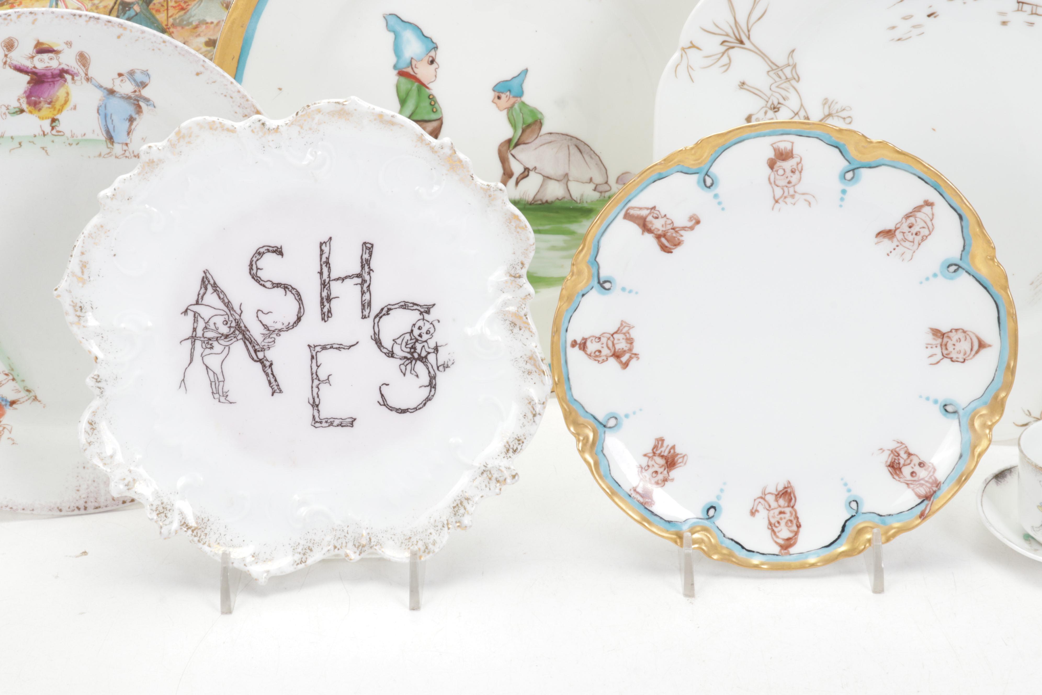 "Brownies and Other Stories" by Palmer Cox With More Books and Tea Set