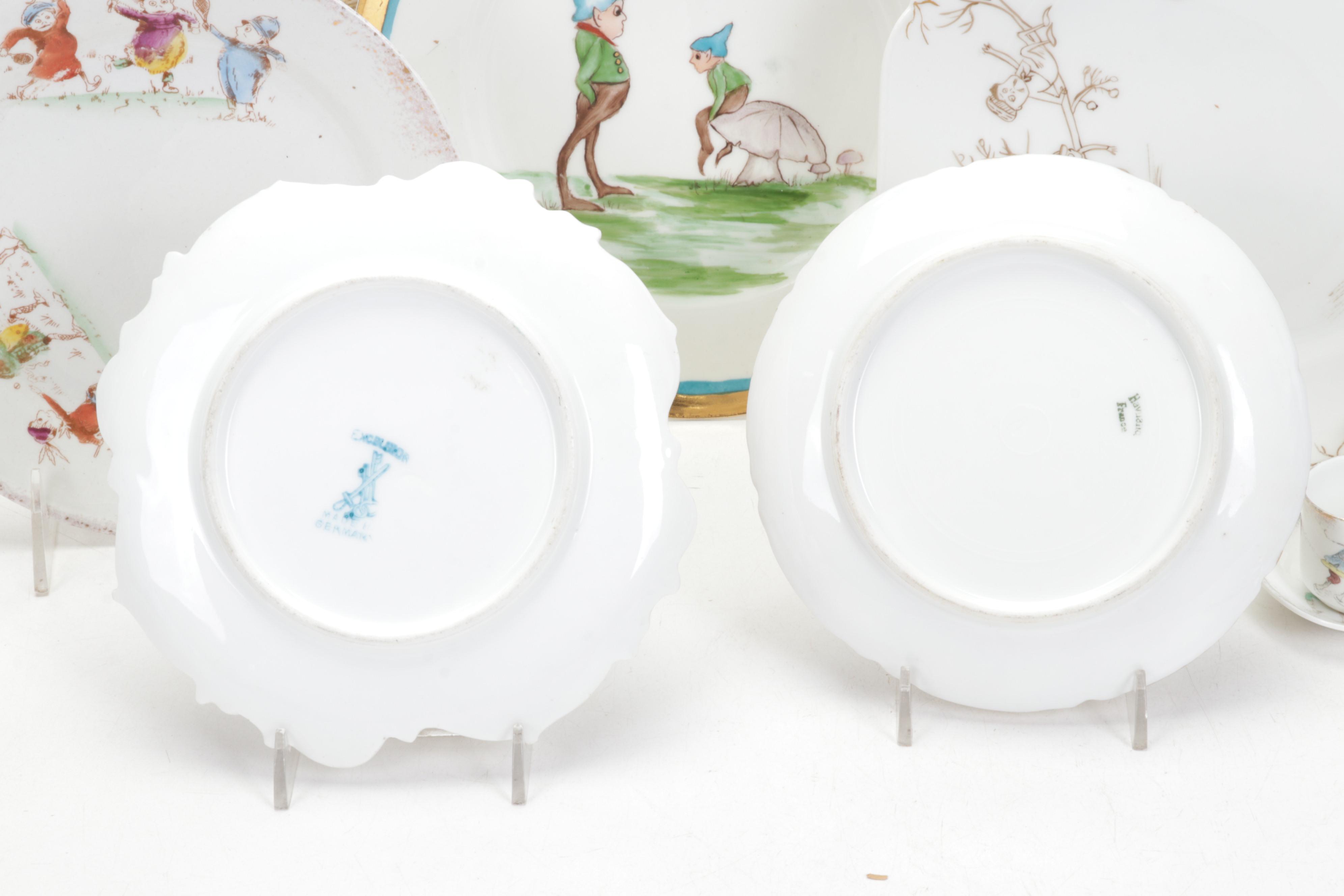 "Brownies and Other Stories" by Palmer Cox With More Books and Tea Set