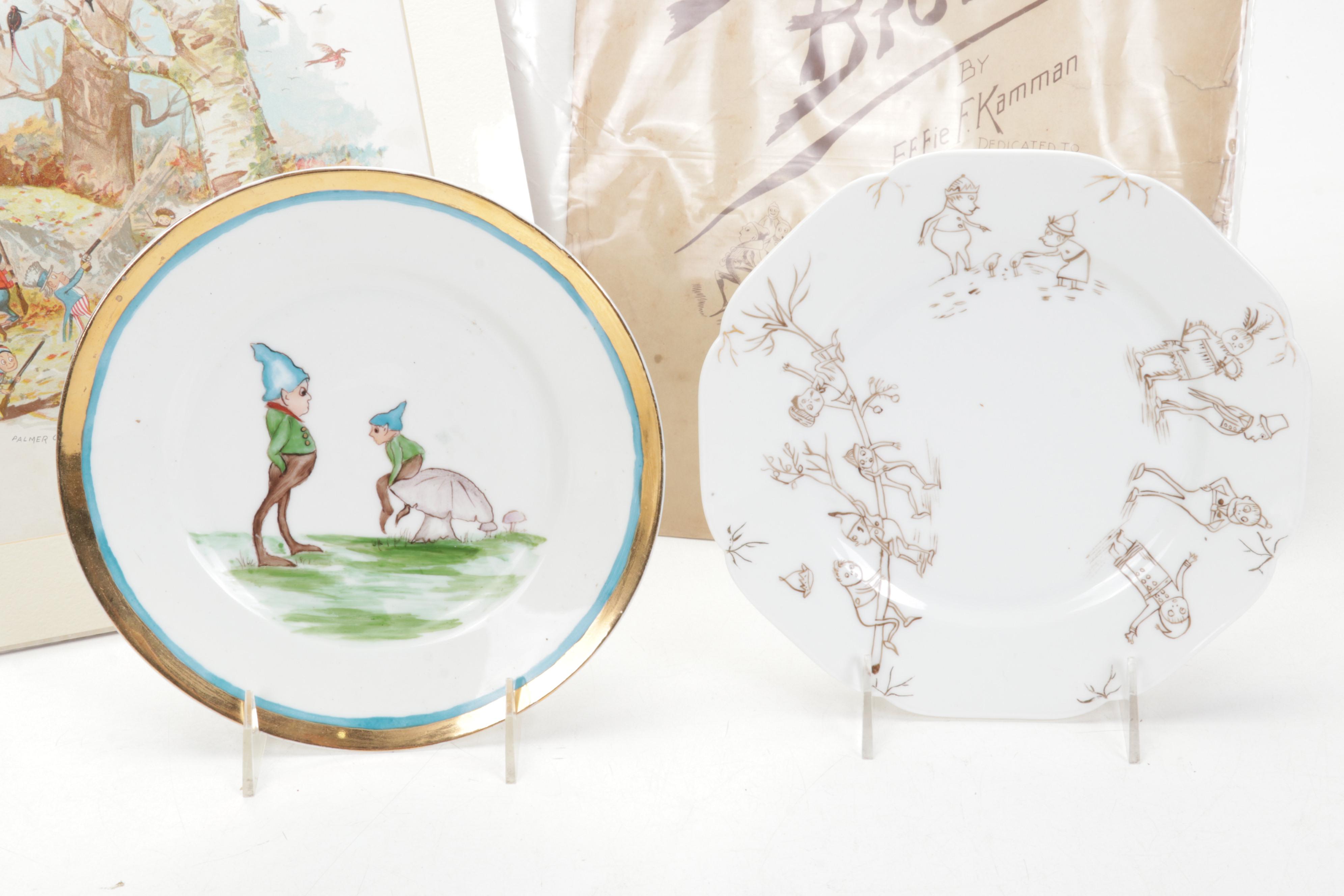 "Brownies and Other Stories" by Palmer Cox With More Books and Tea Set