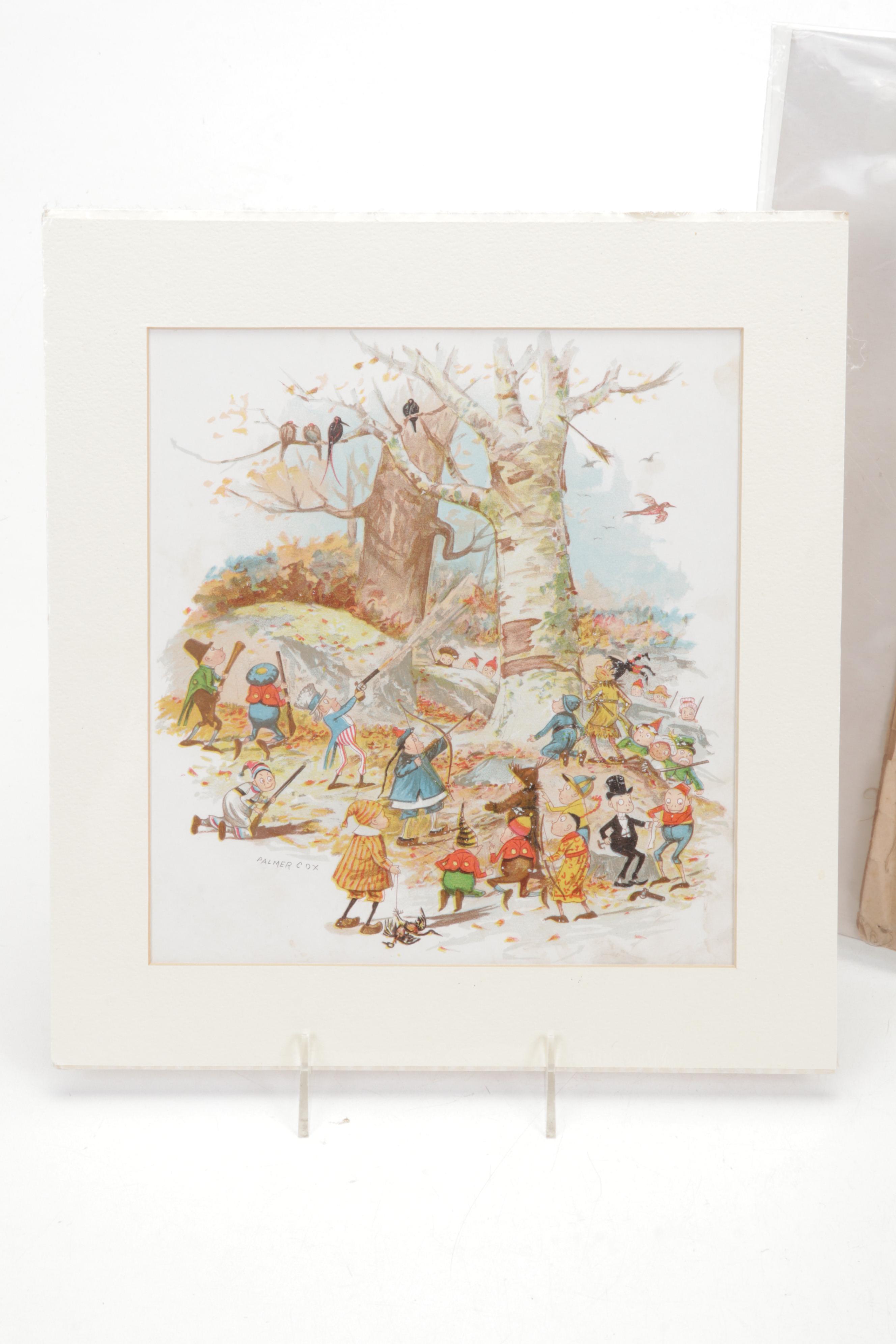 "Brownies and Other Stories" by Palmer Cox With More Books and Tea Set