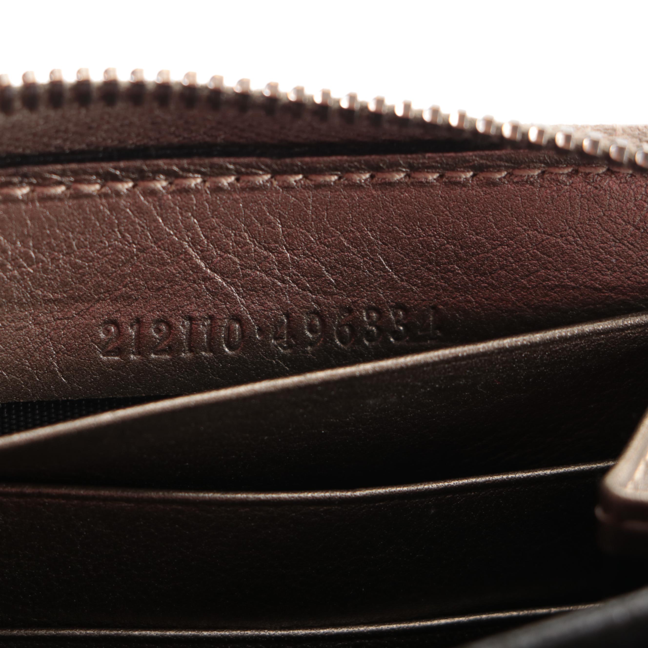 Gucci Zip-Around Wallet in GG Imprime Coated Canvas with Box