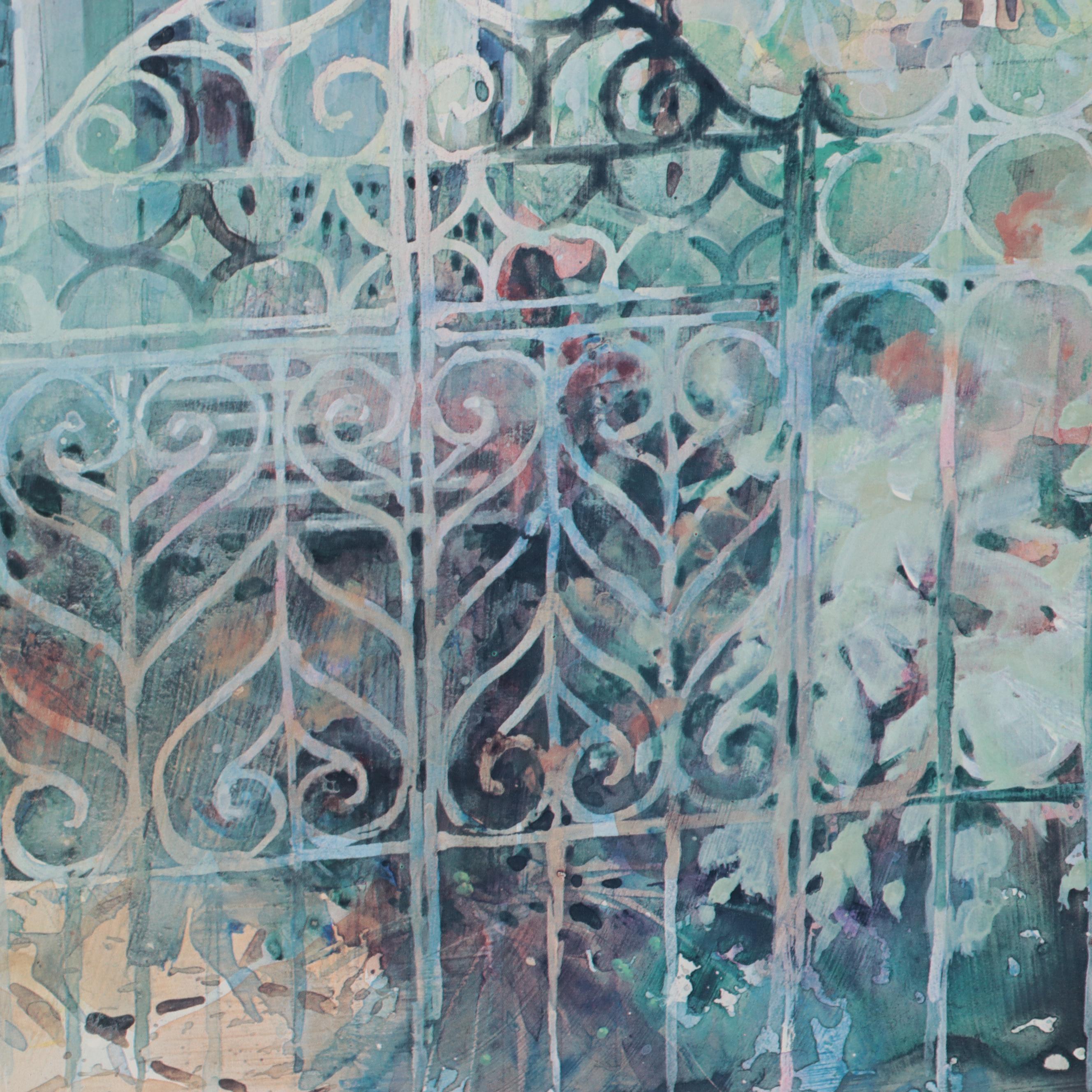 Josie van Gent Edell Offset Lithograph "On South Battery," Late 20th Century