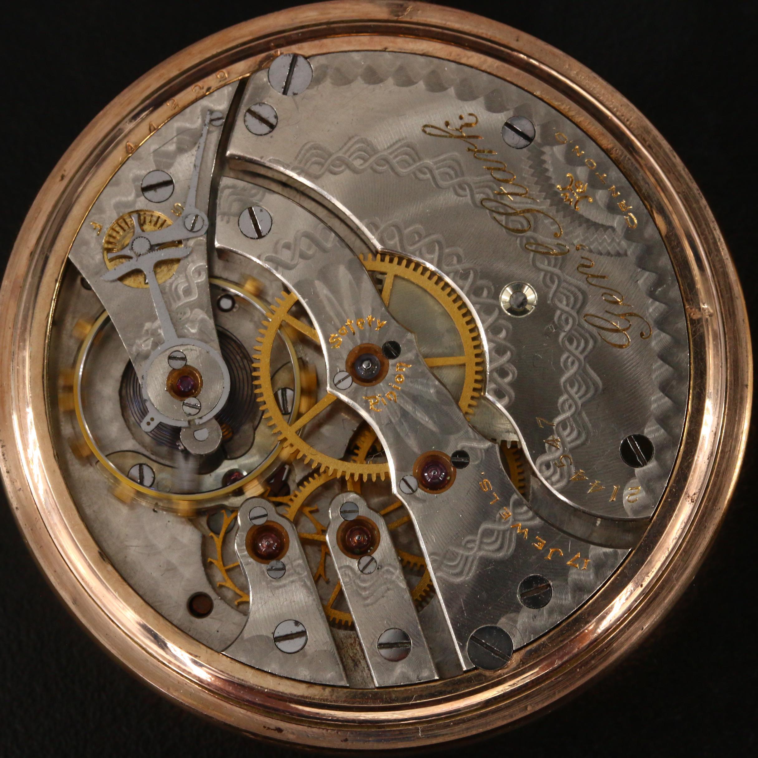 1905 Hampden Watch Co. Canton, Ohio Gold-Filled Pocket Watch