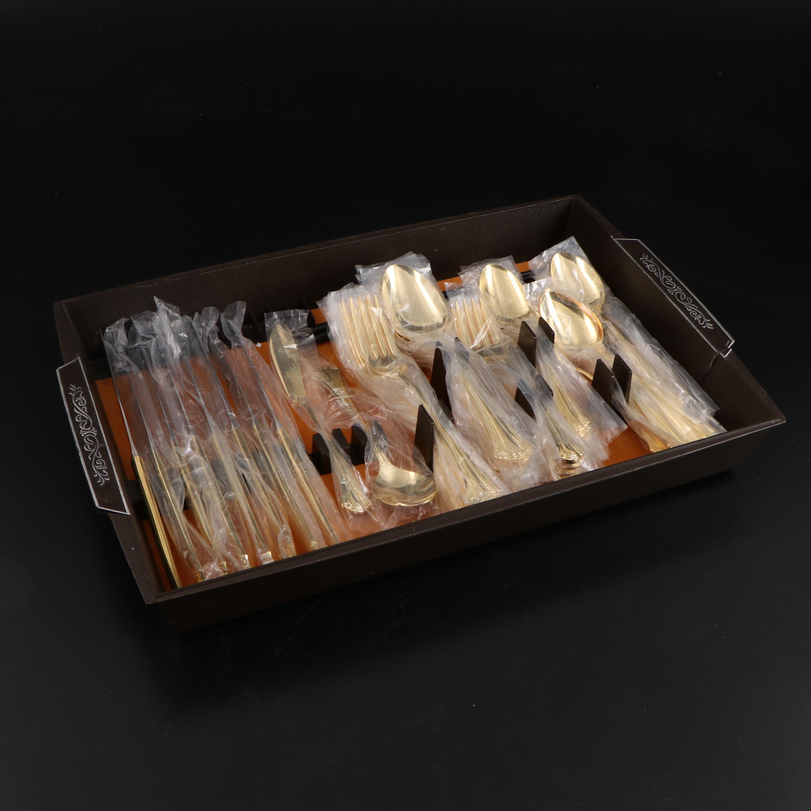 Excel Electroplated Gold Toned Stainless Flatware