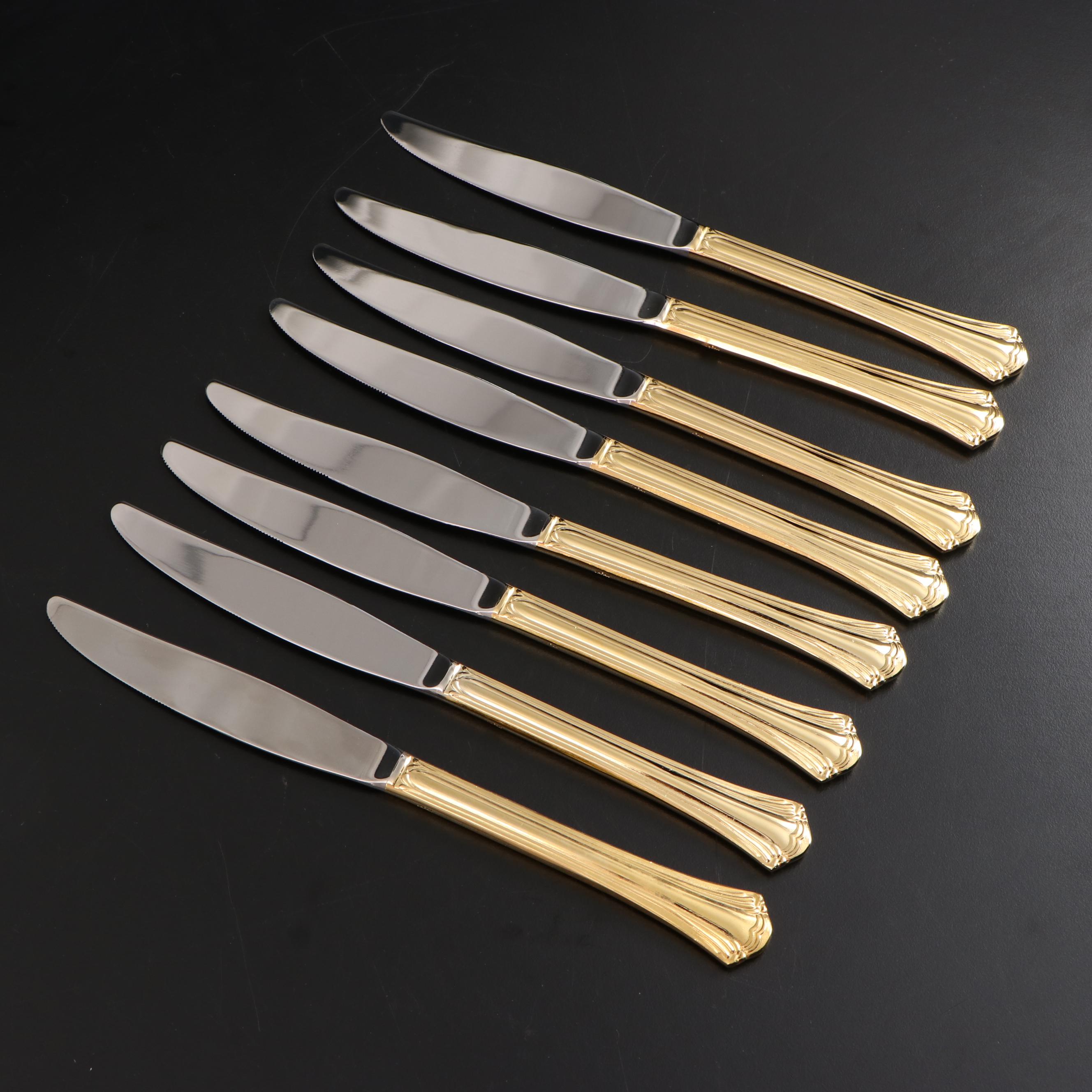 Excel Electroplated Gold Toned Stainless Flatware