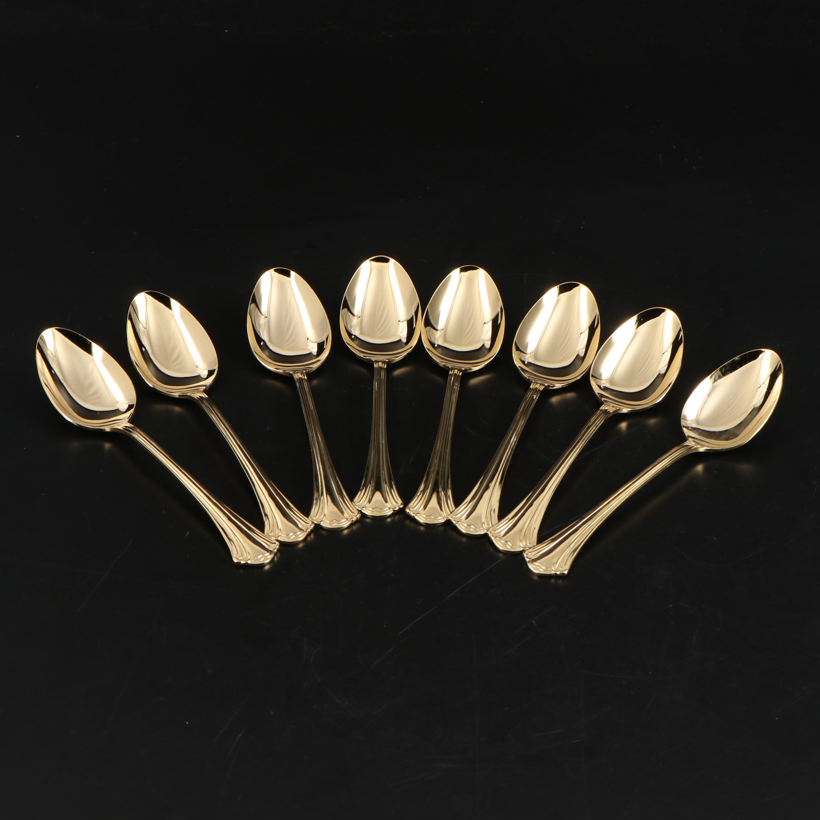 Excel Electroplated Gold Toned Stainless Flatware