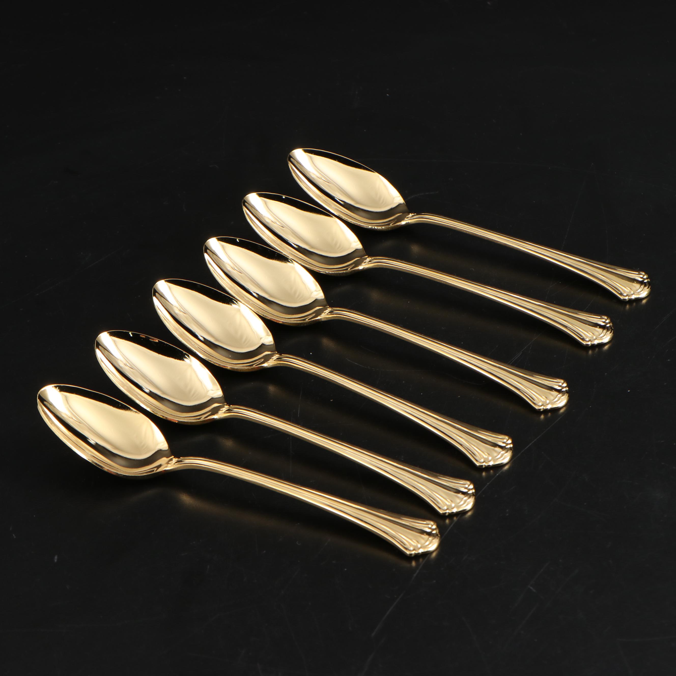 Excel Electroplated Gold Toned Stainless Flatware