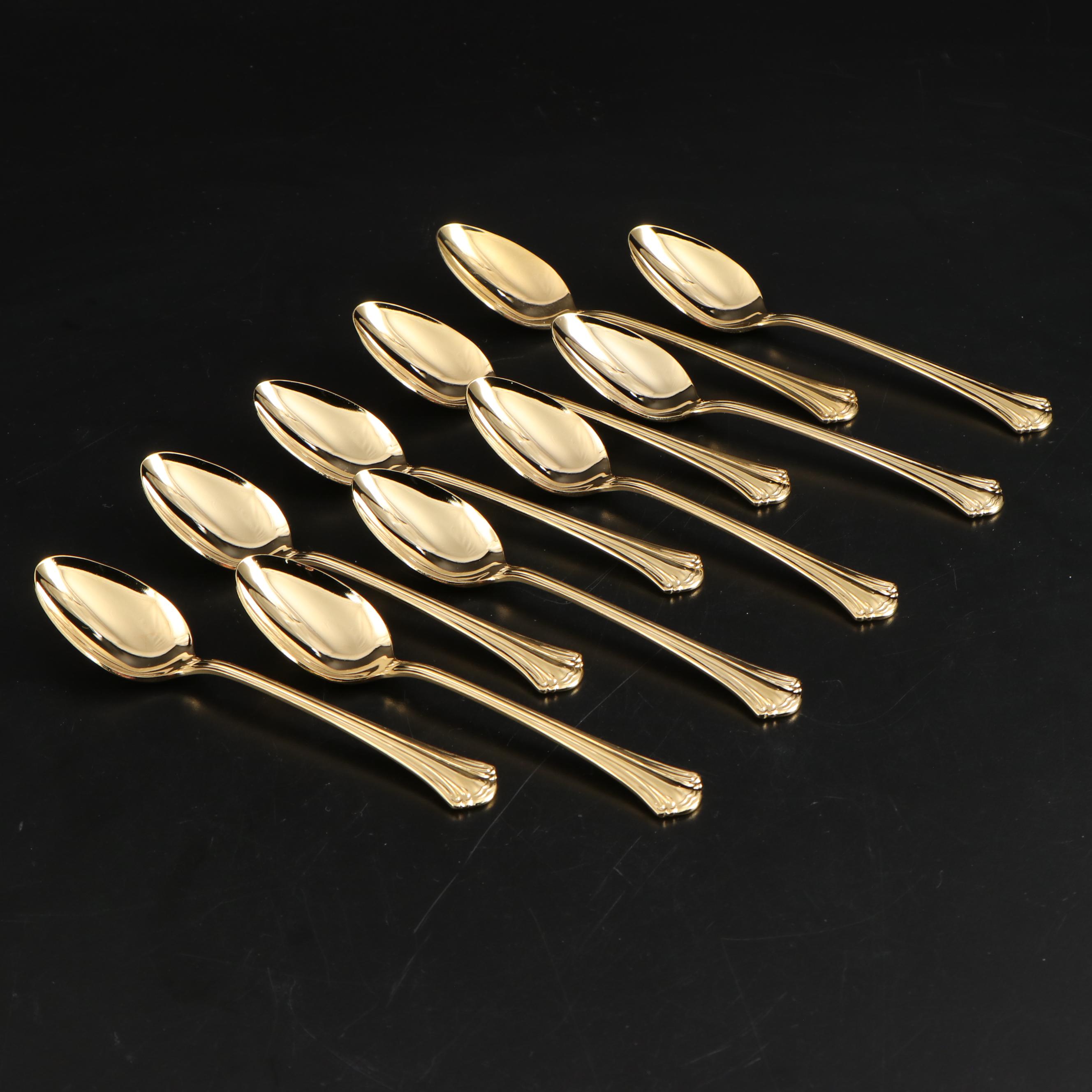 Excel Electroplated Gold Toned Stainless Flatware