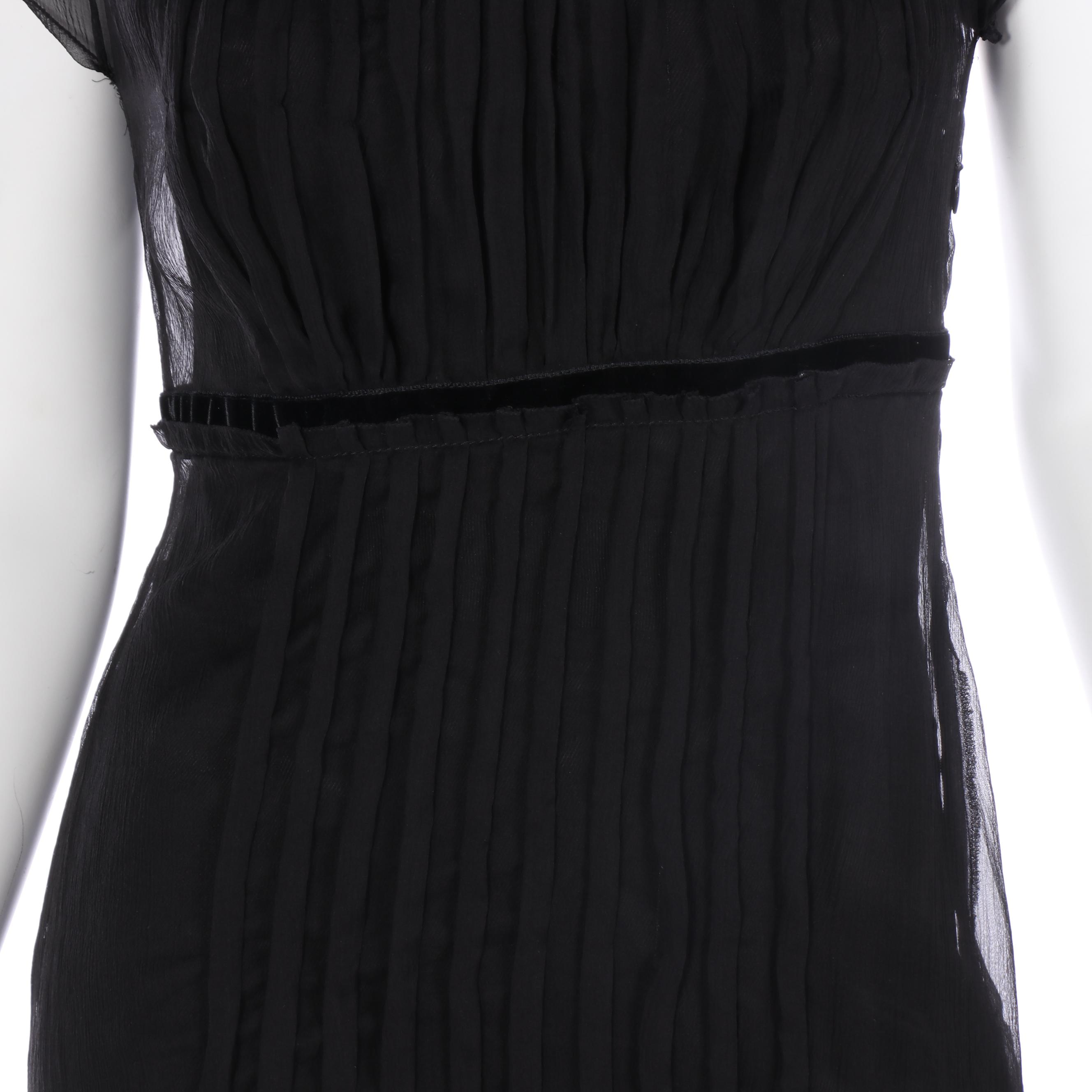 Prada Black Sheer Corset Dress Worn by Julianne Moore, 2003 Golden Globes