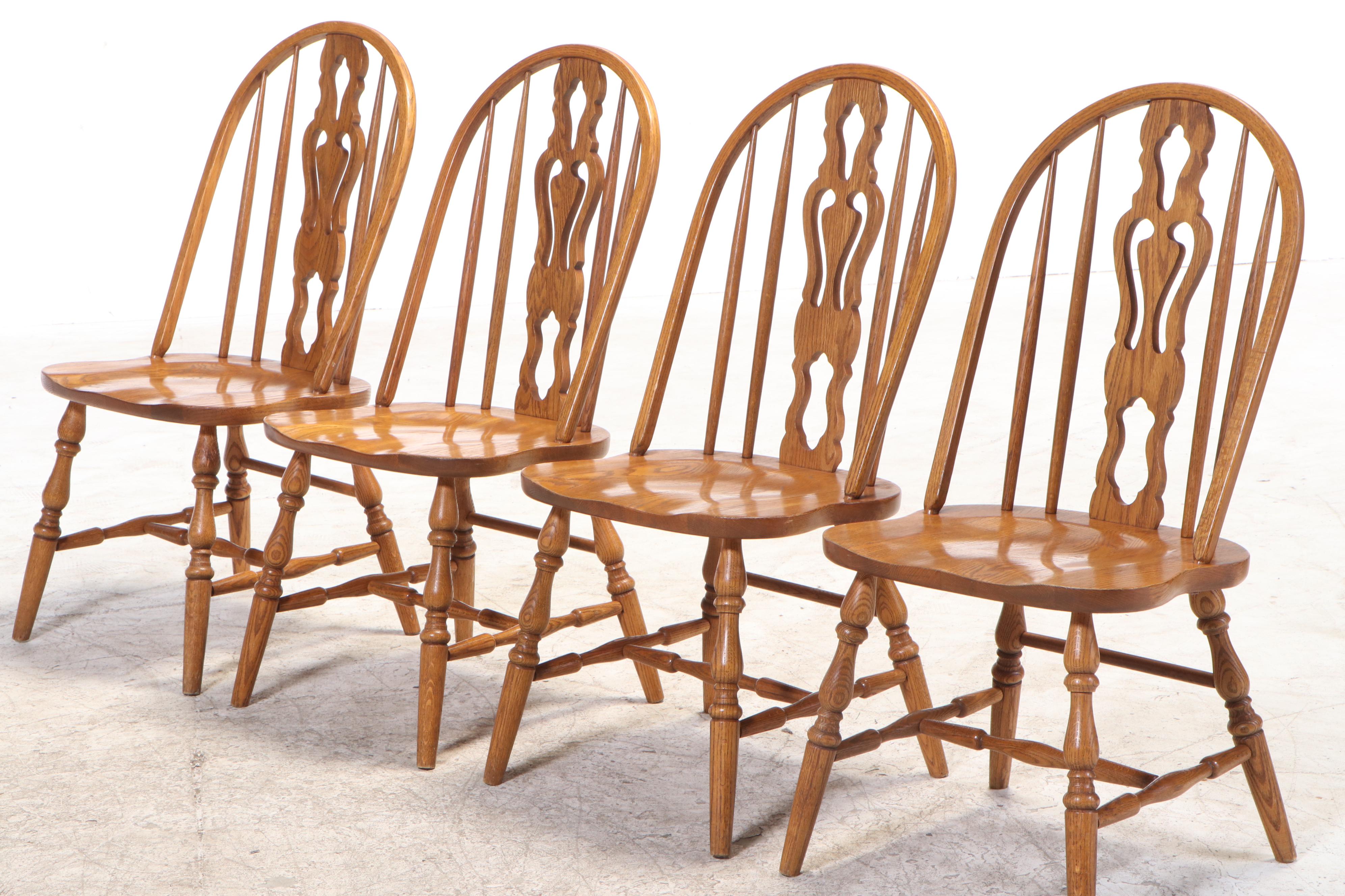 Cochrane "Hermitage House" Oak Double Pedestal Dining Table and Chairs