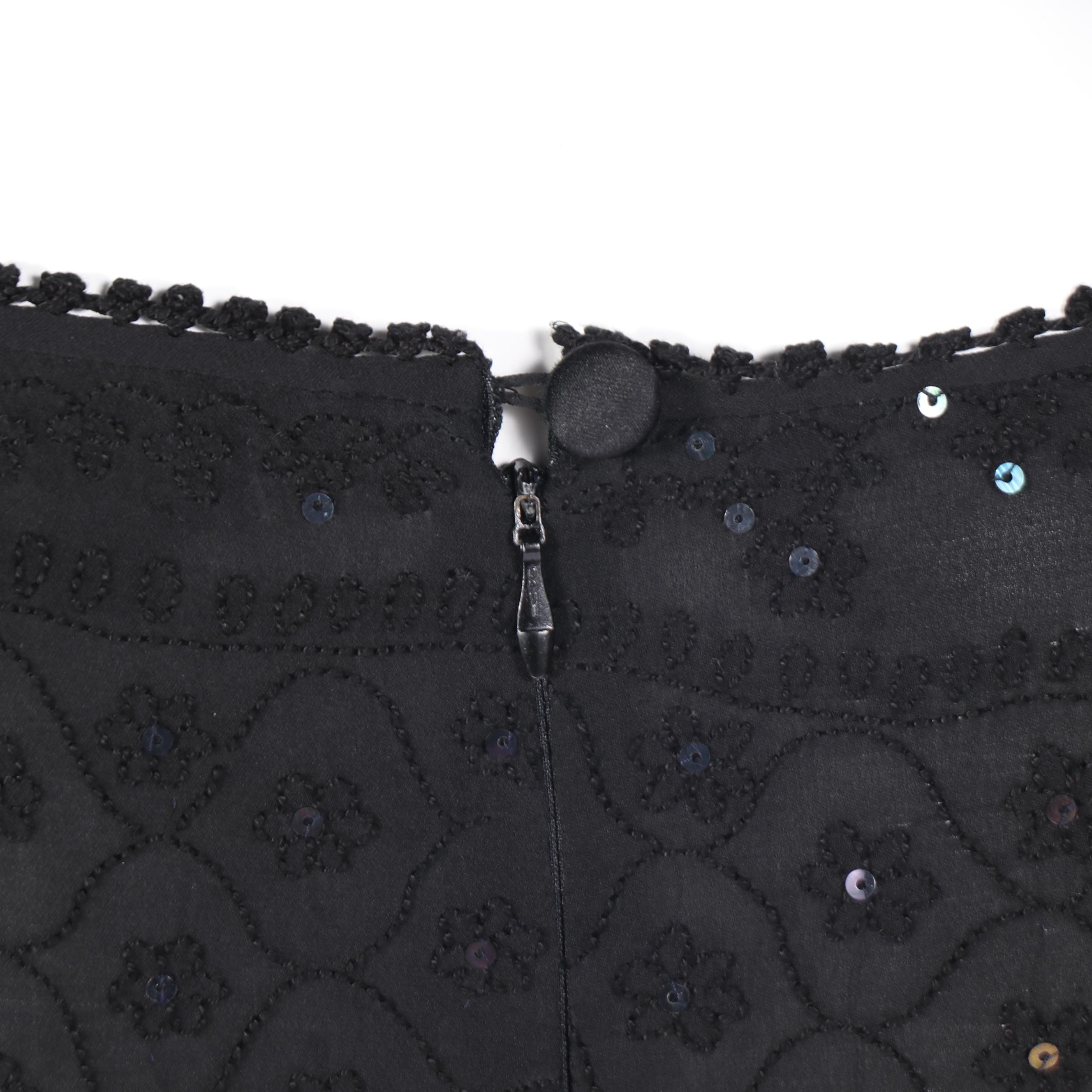 Jemima Khan Hand-Embroidered Silk Empire Waist Dress, Donated by Julianne Moore