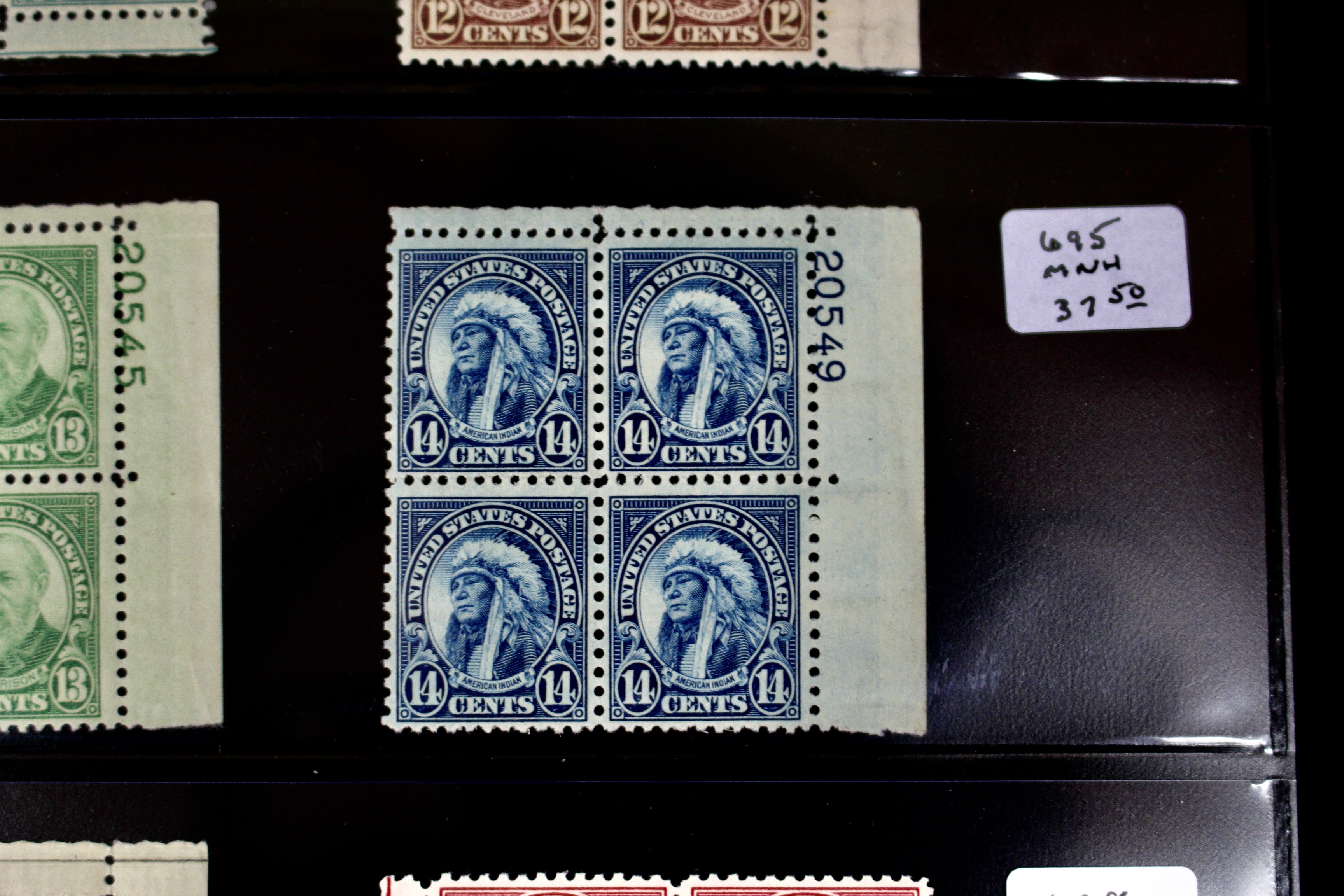 Group of Regular Issue Stamp Plate Blocks from 1922-1926