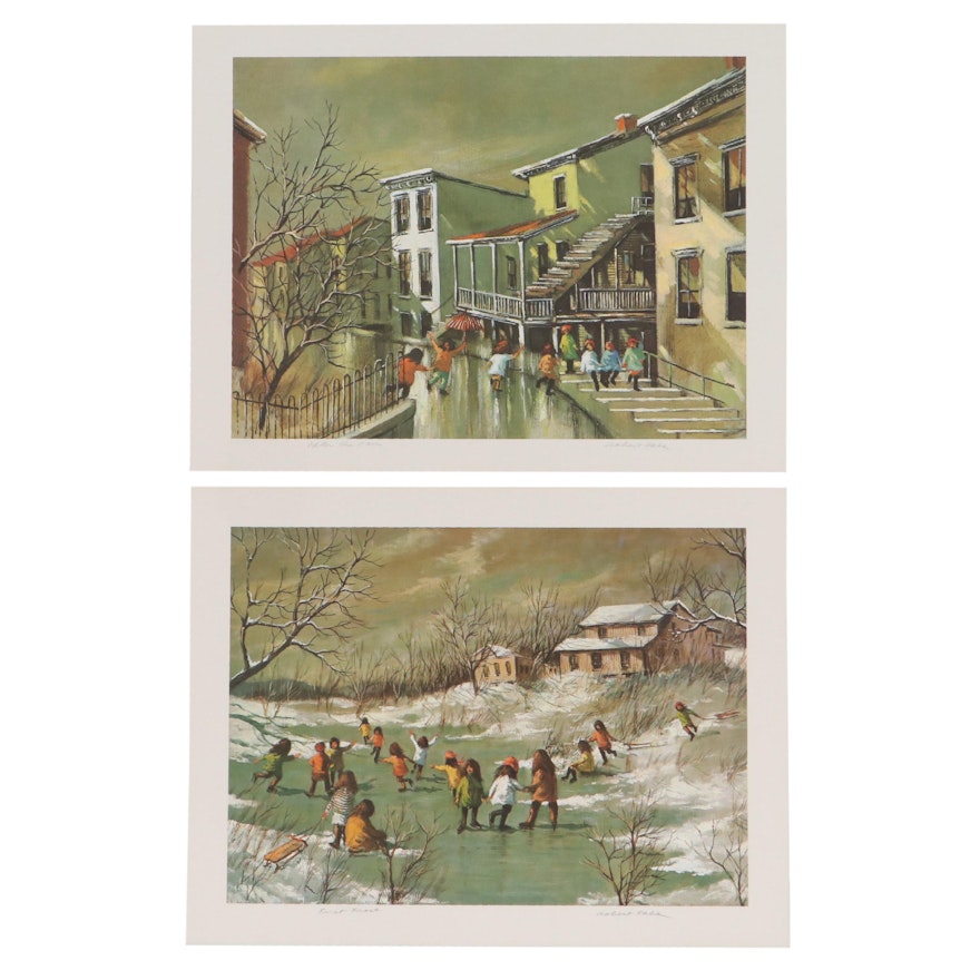 Robert Fabe Offset Lithographs Including "First Frost," 1978