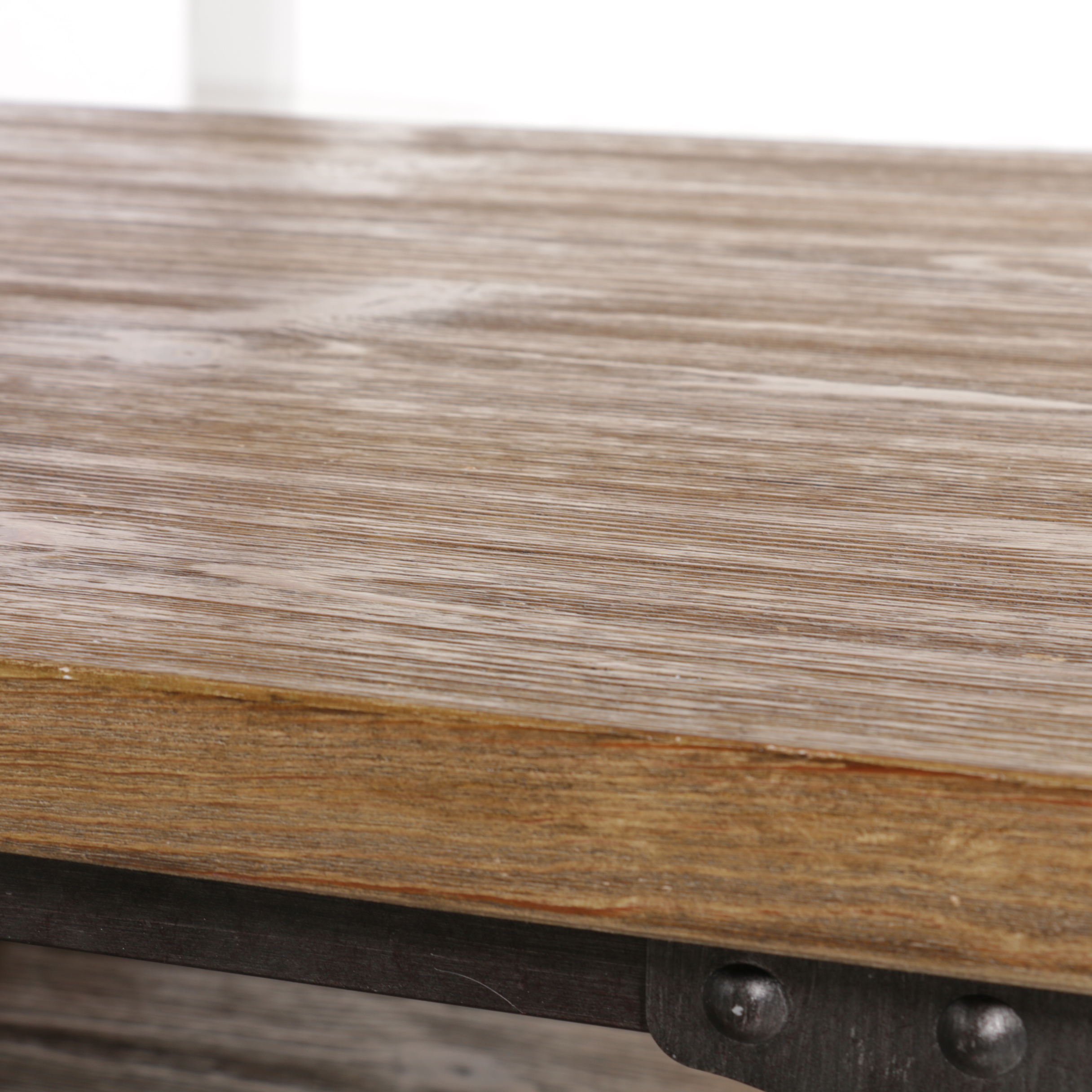 Ashley Furniture "Vennilux" Industrial Style Wood and Metal Cocktail Table