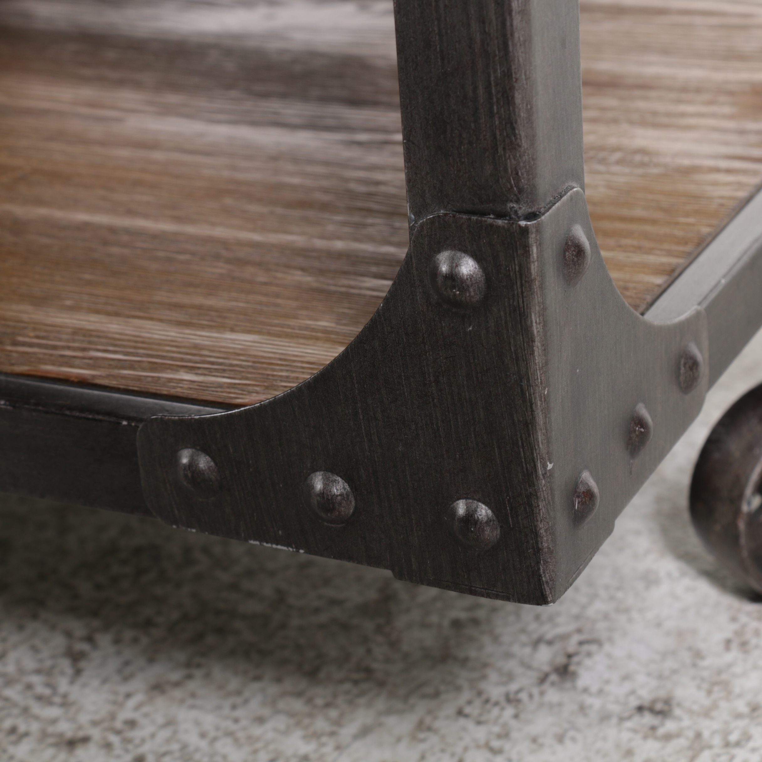 Ashley Furniture "Vennilux" Industrial Style Wood and Metal Cocktail Table