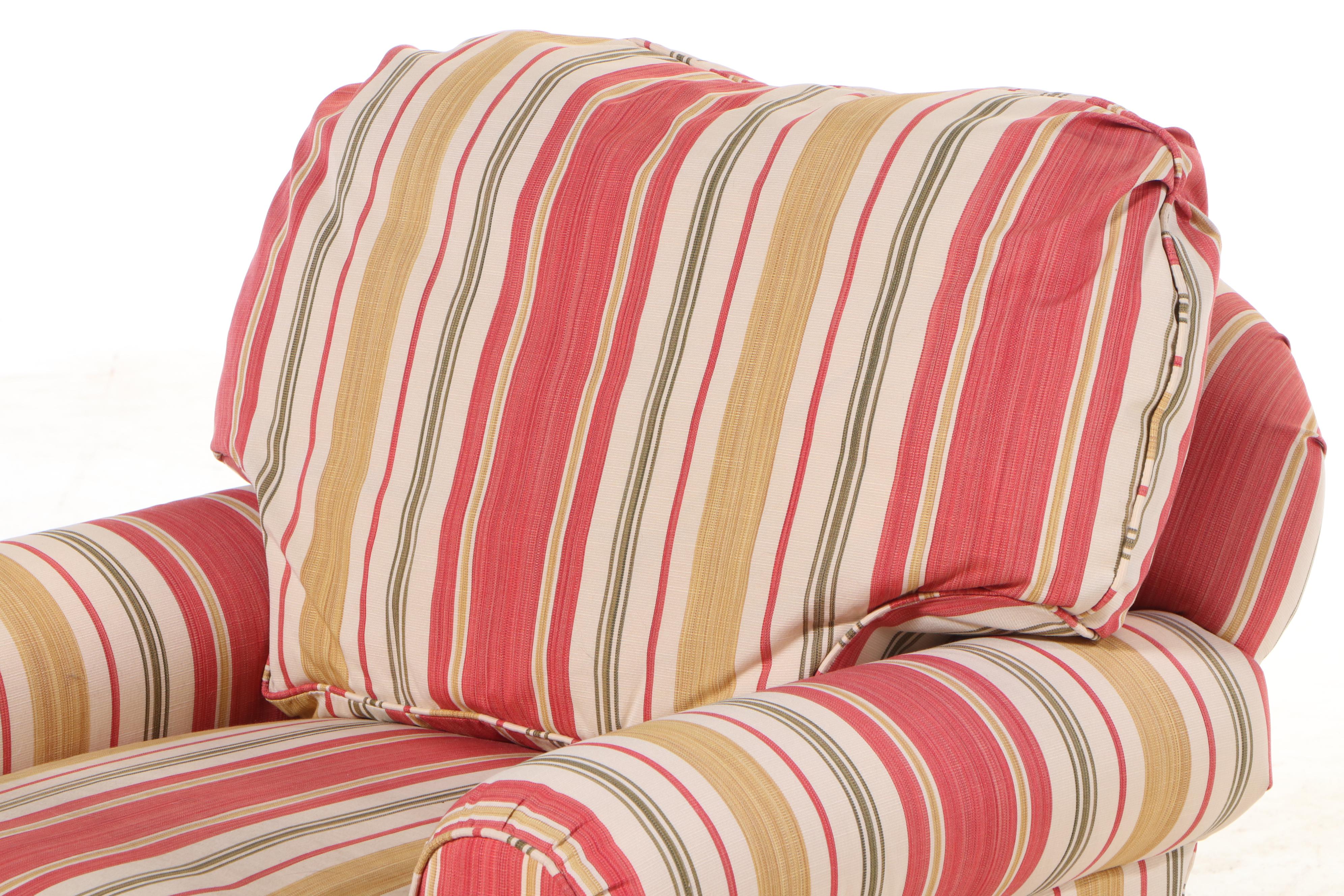 Stanford Furniture Striped Upholstered Lounge Chair