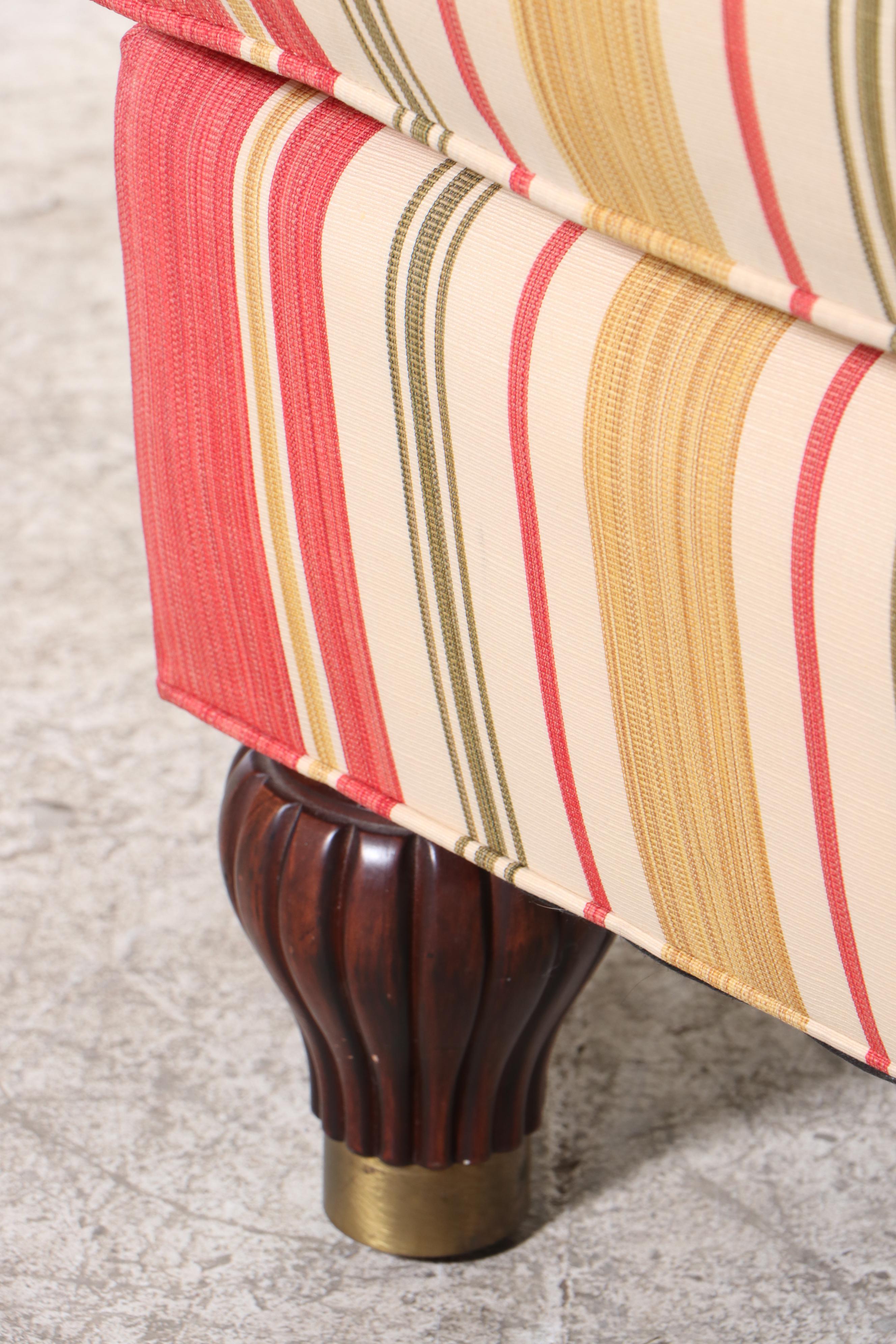 Stanford Furniture Striped Upholstered Lounge Chair