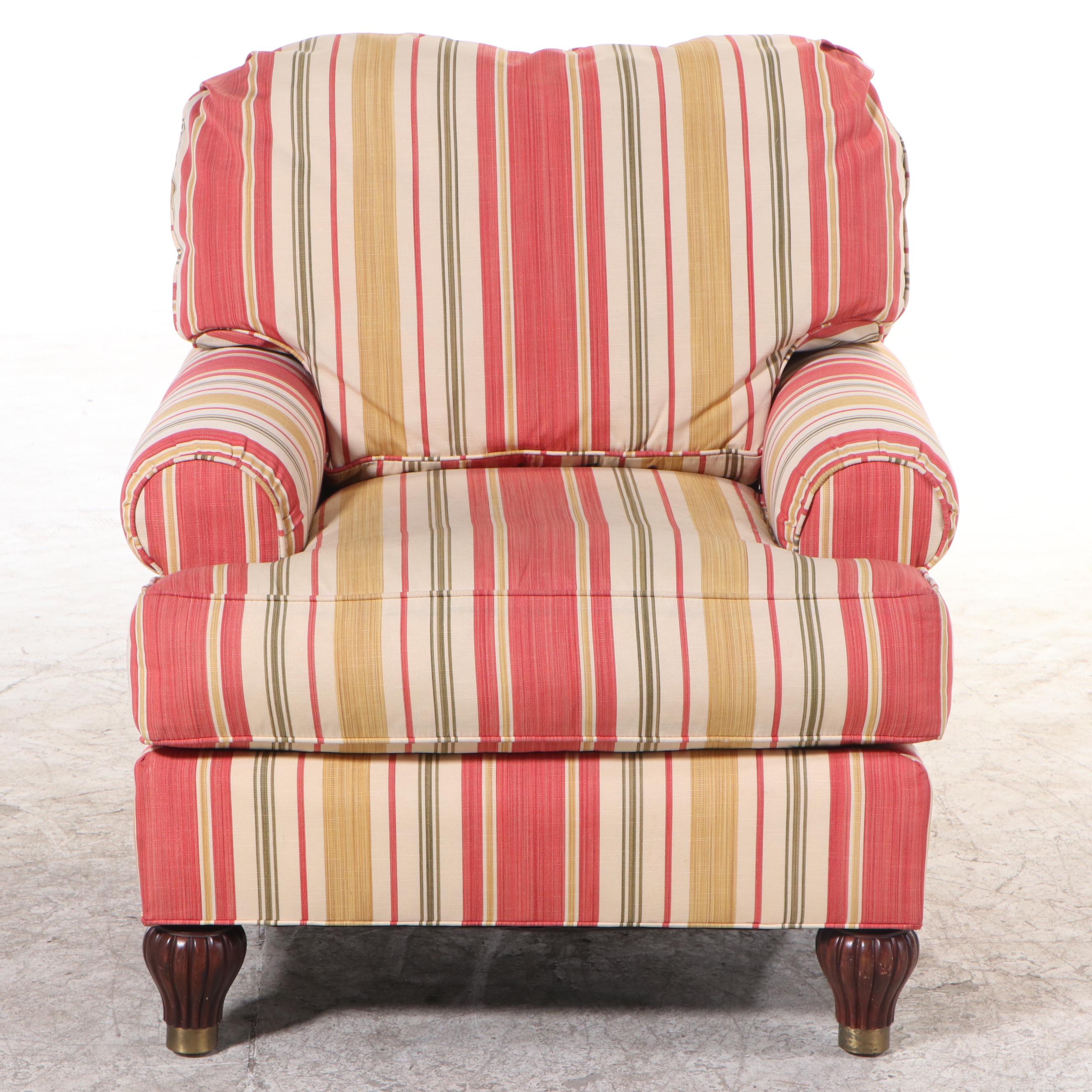 Stanford Furniture Striped Upholstered Lounge Chair