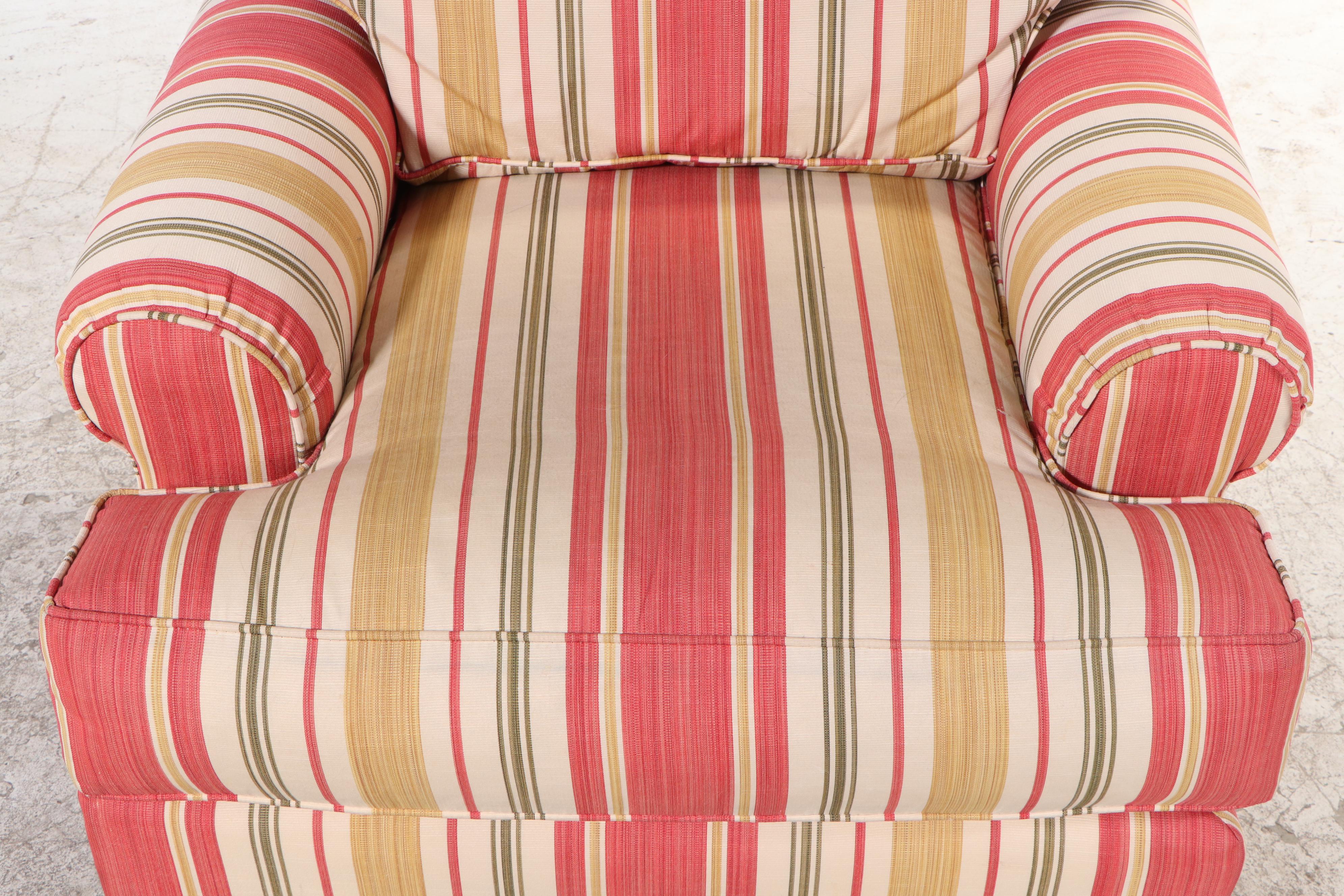Stanford Furniture Striped Upholstered Lounge Chair