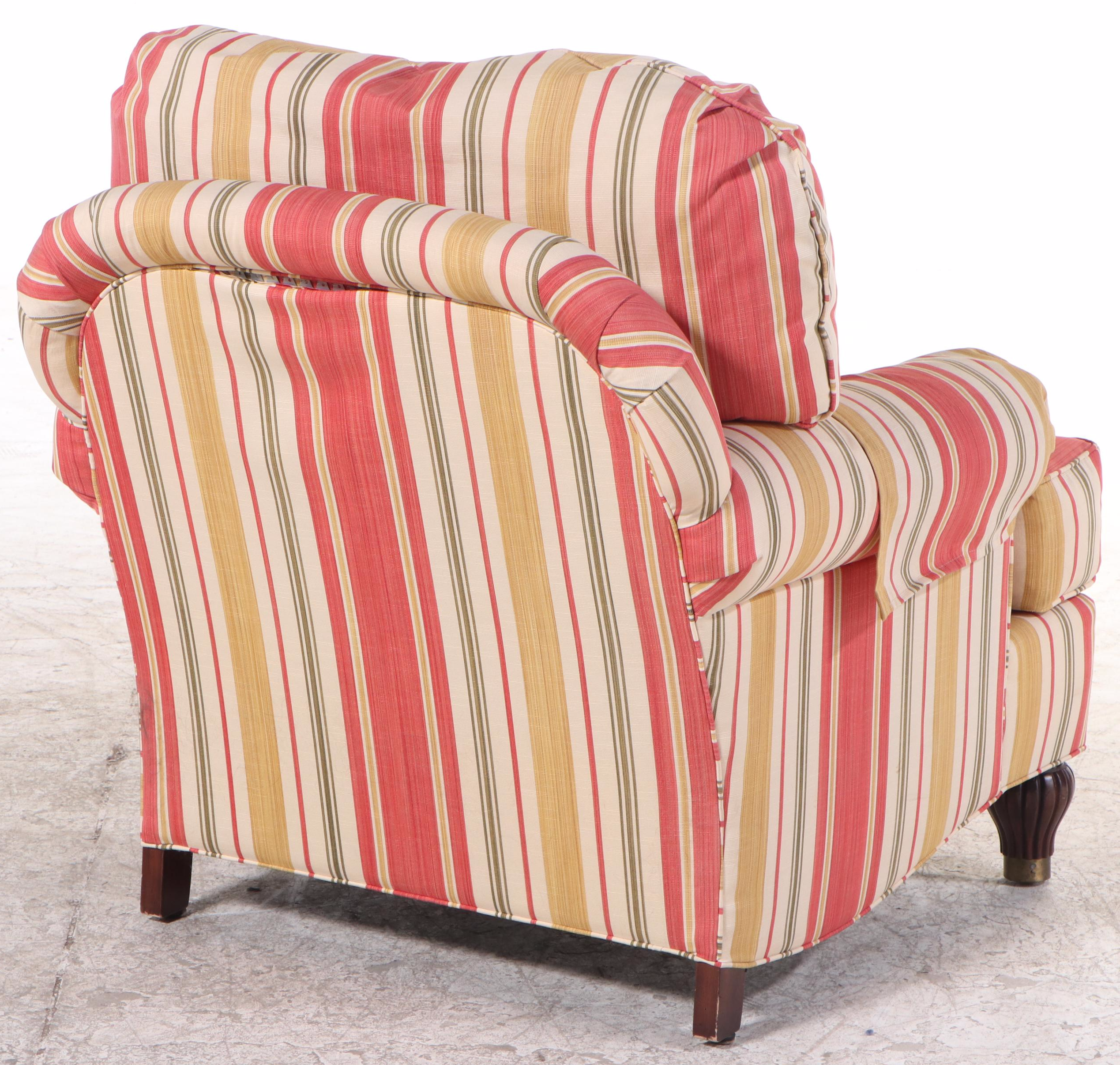 Stanford Furniture Striped Upholstered Lounge Chair