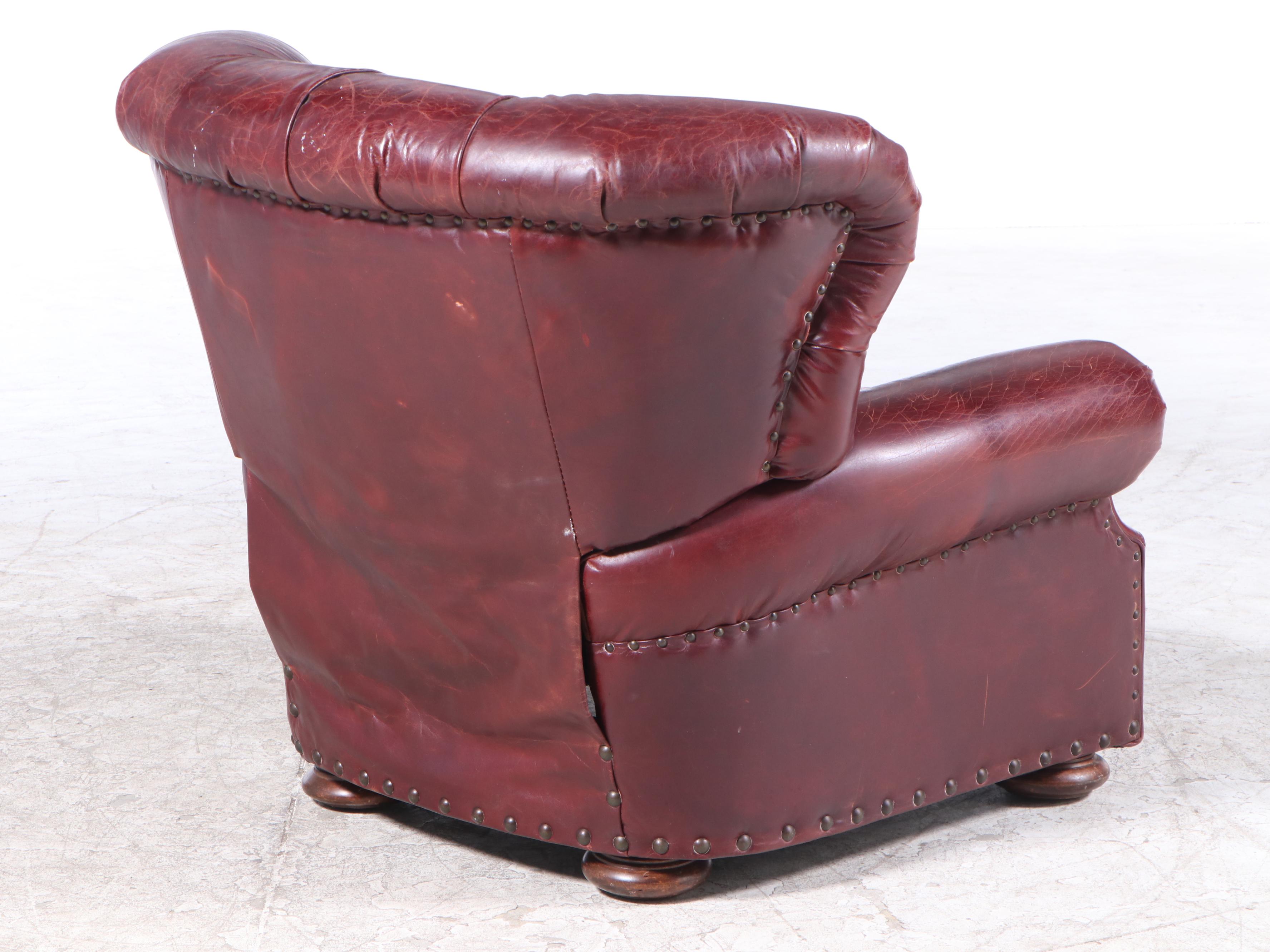 Tufted Leather Recliner Lounge Chair