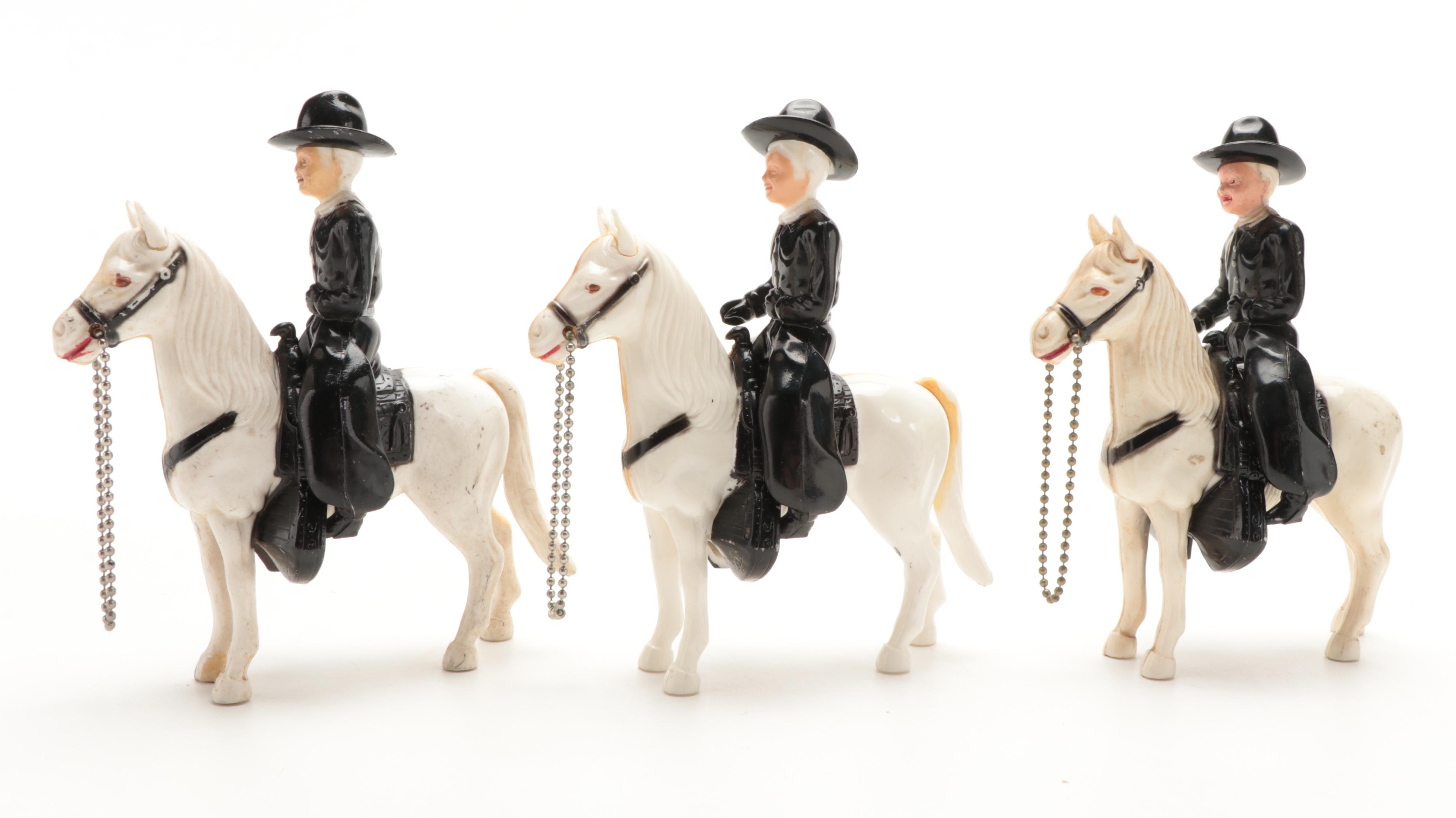 Ideal Toys Hopalong Cassidy Horse Topper Figurines, 1950s
