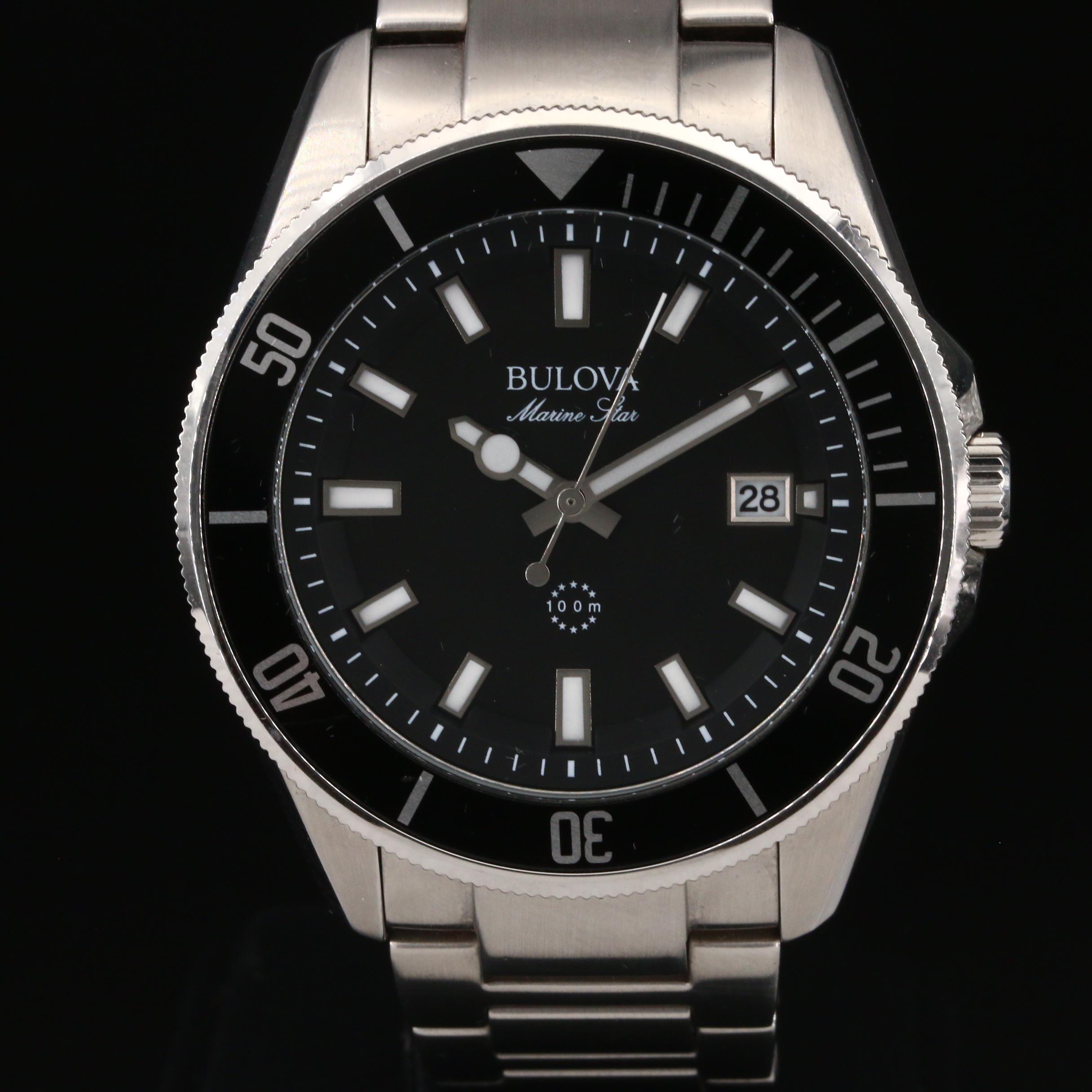 Bulova Marine Star Stainless Steel 100 Meters with Date Watch