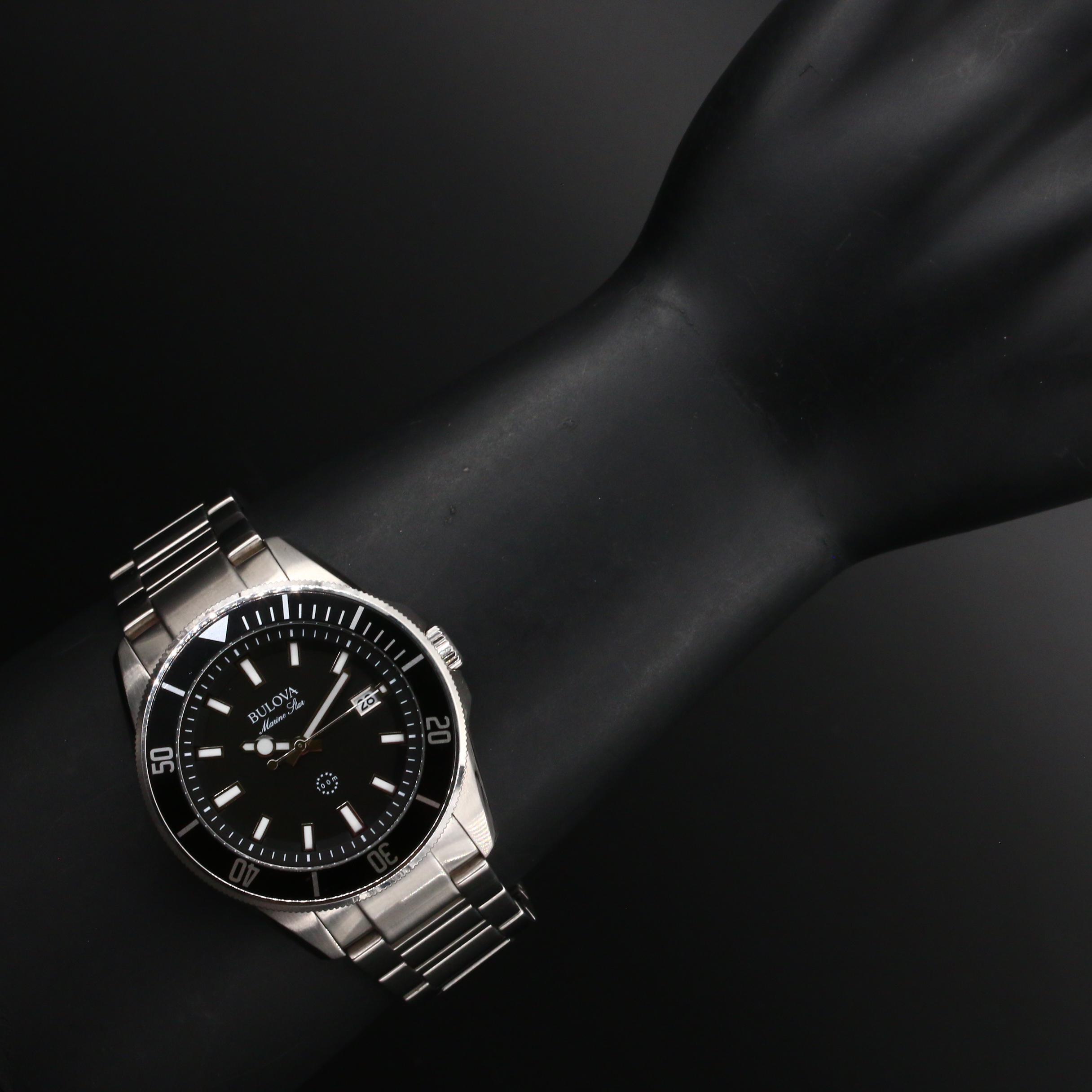 Bulova Marine Star Stainless Steel 100 Meters with Date Watch