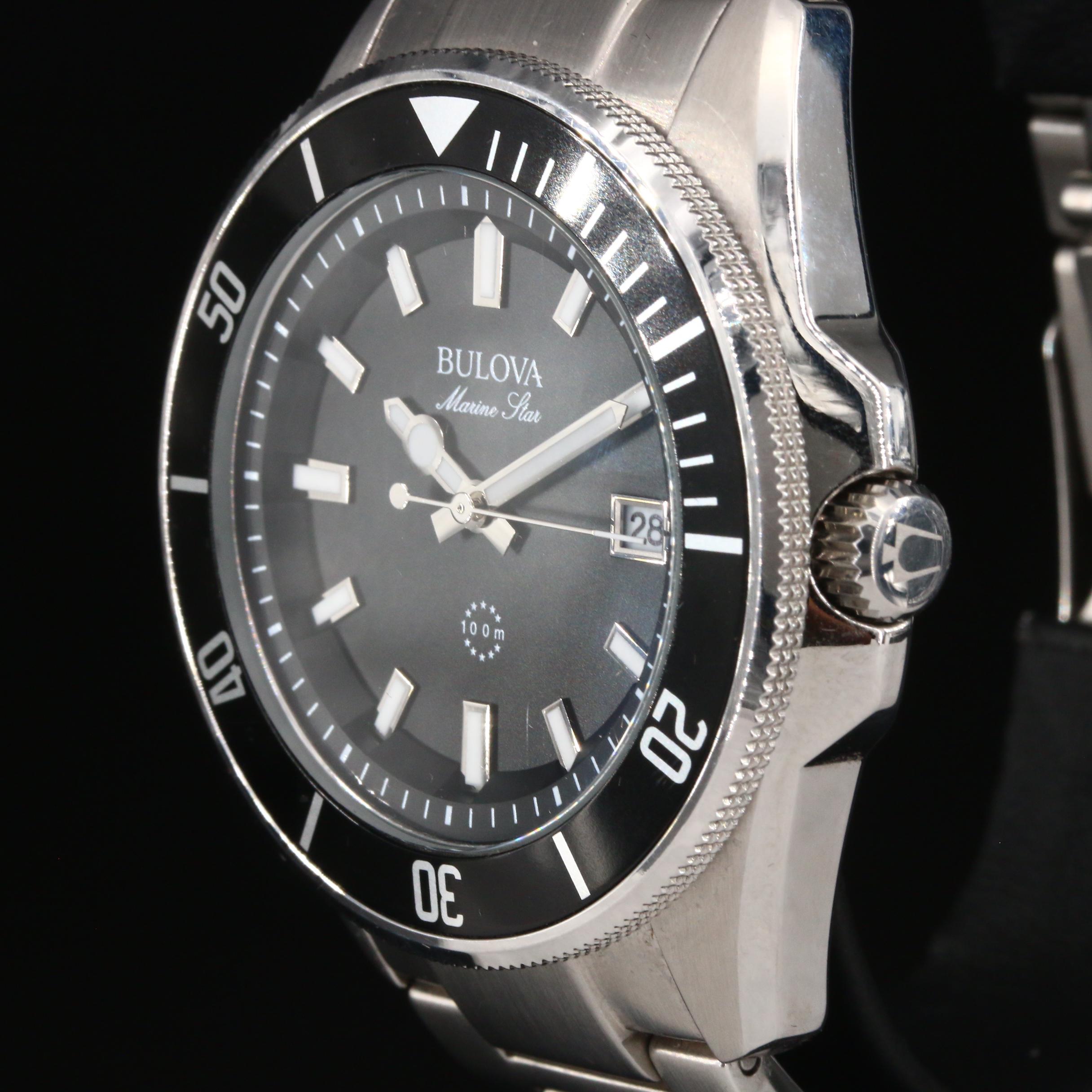 Bulova Marine Star Stainless Steel 100 Meters with Date Watch