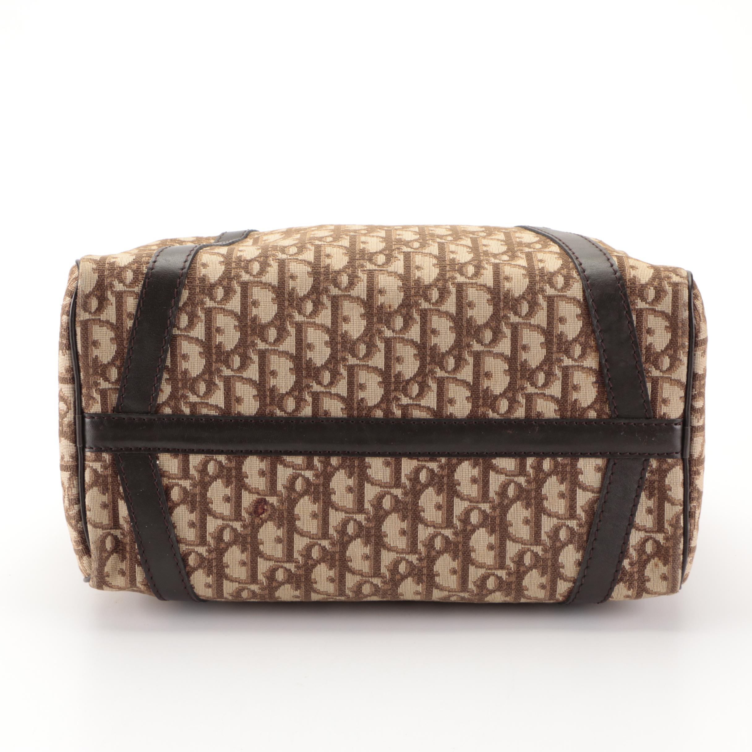 Christian Dior Boston Bag in Monogram Canvas and Leather