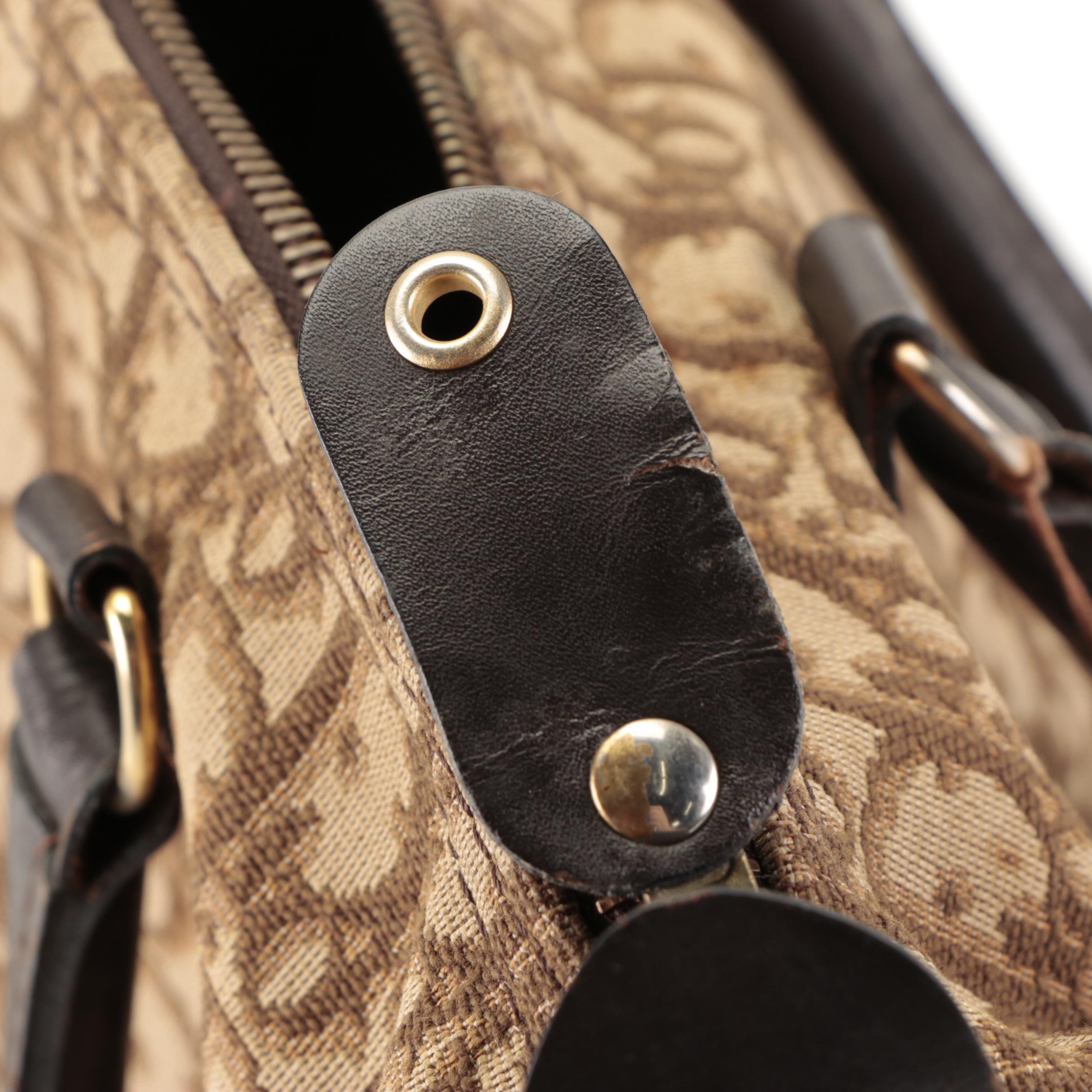 Christian Dior Boston Bag in Monogram Canvas and Leather