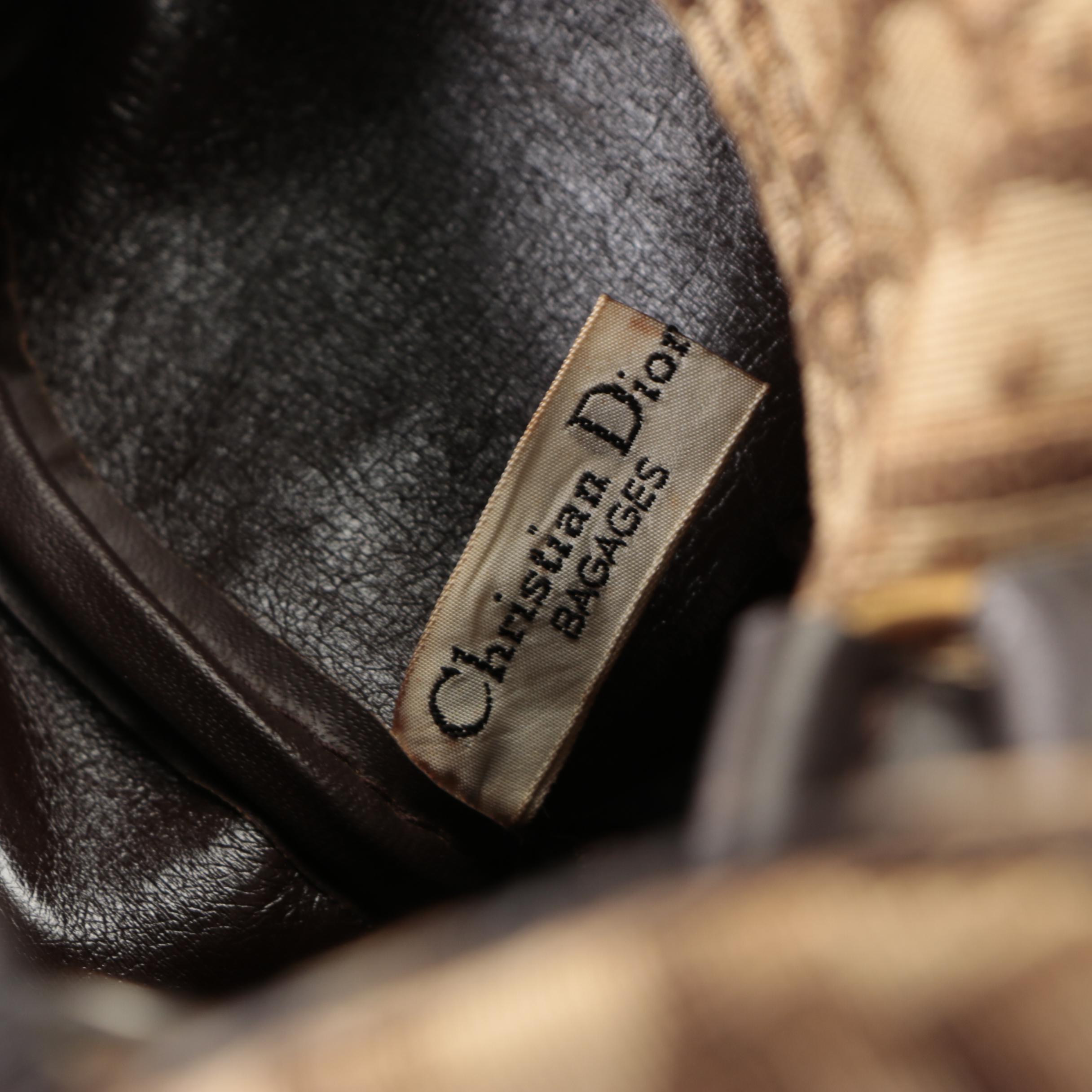 Christian Dior Boston Bag in Monogram Canvas and Leather