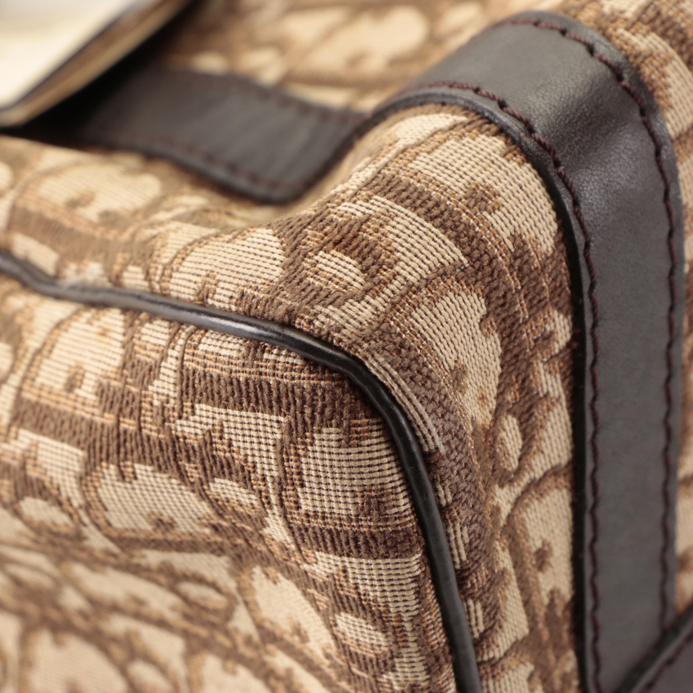 Christian Dior Boston Bag in Monogram Canvas and Leather