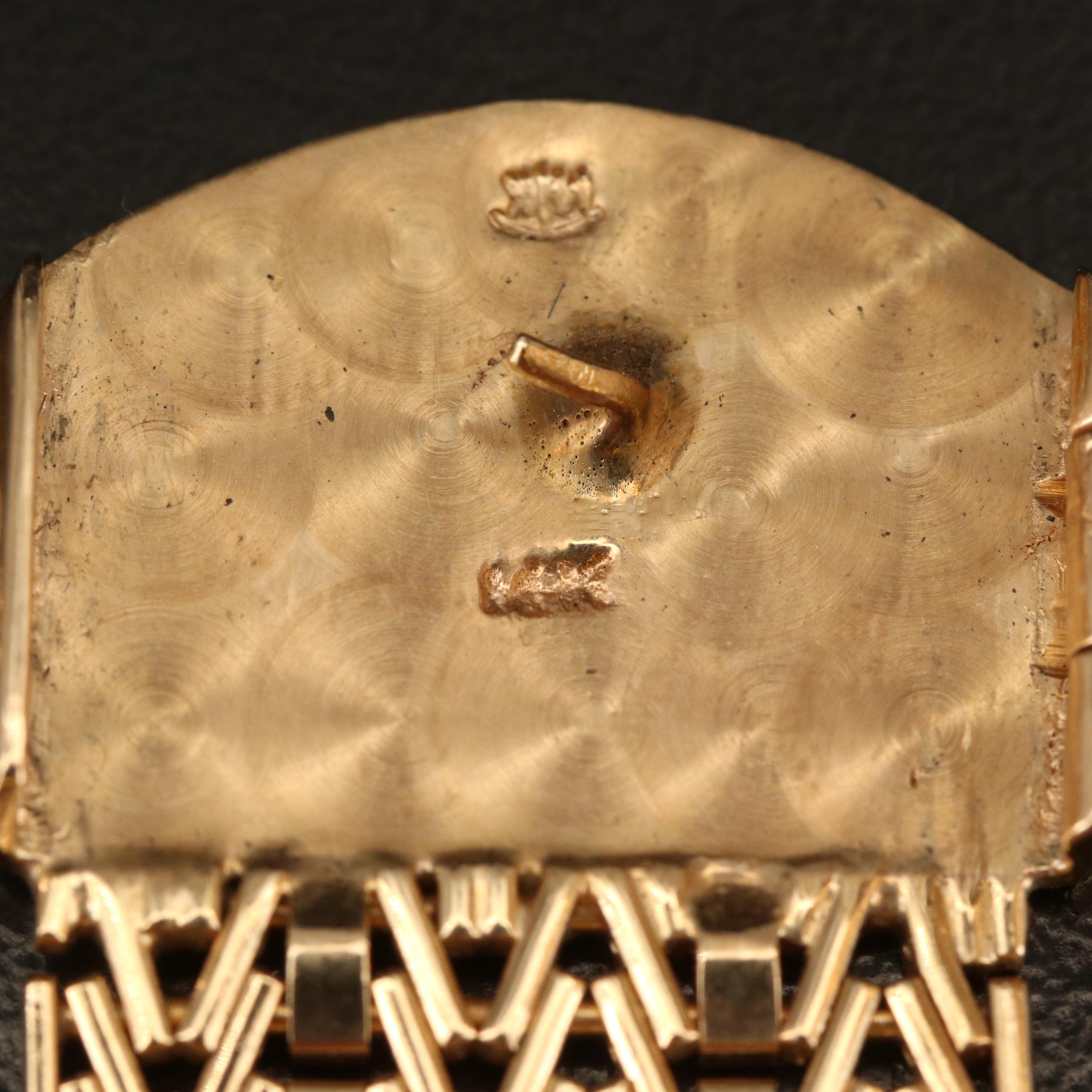 Vintage 14K Pearl and Sapphire Riccio Chain Jarretière Bracelet