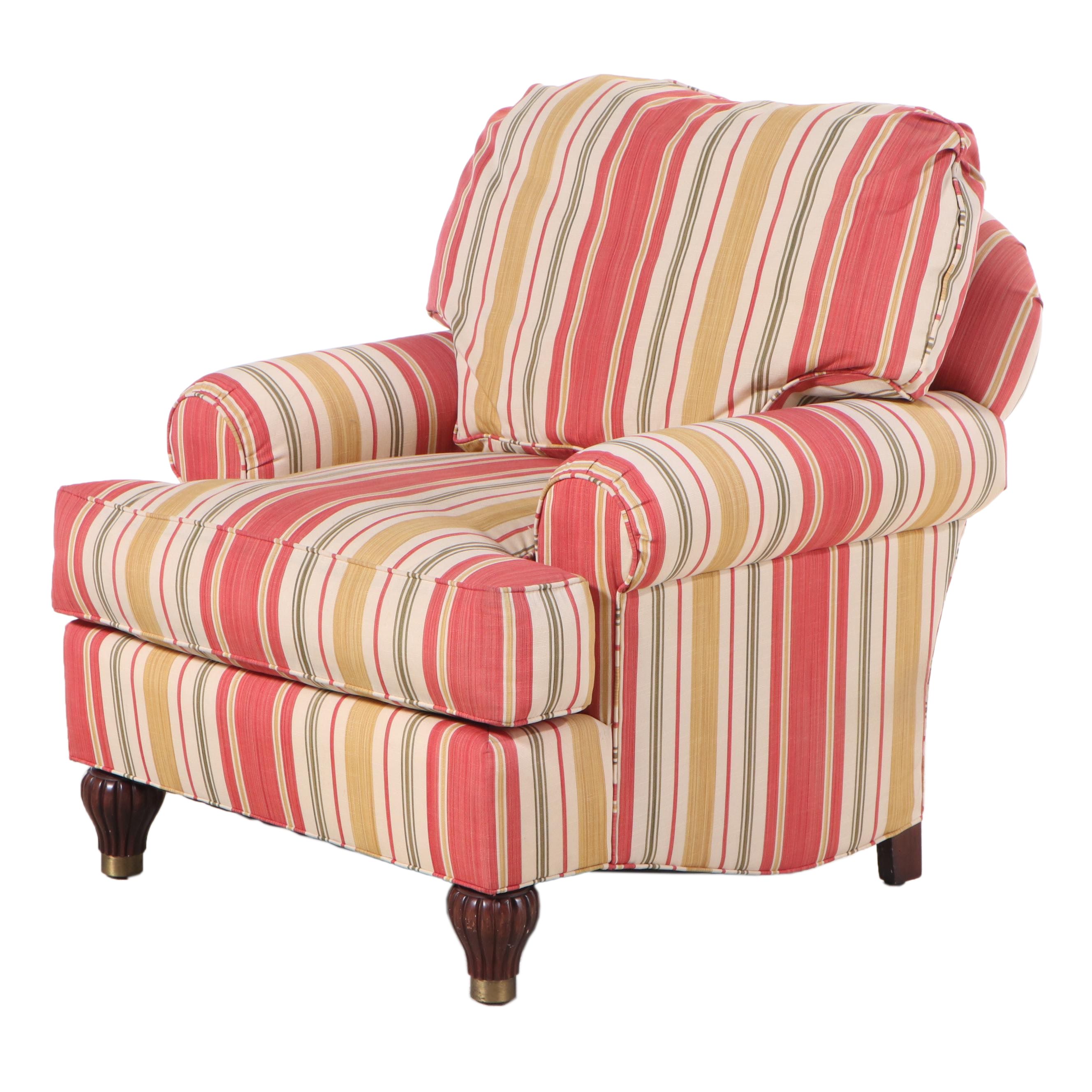 Stanford Furniture Striped Upholstered Lounge Chair