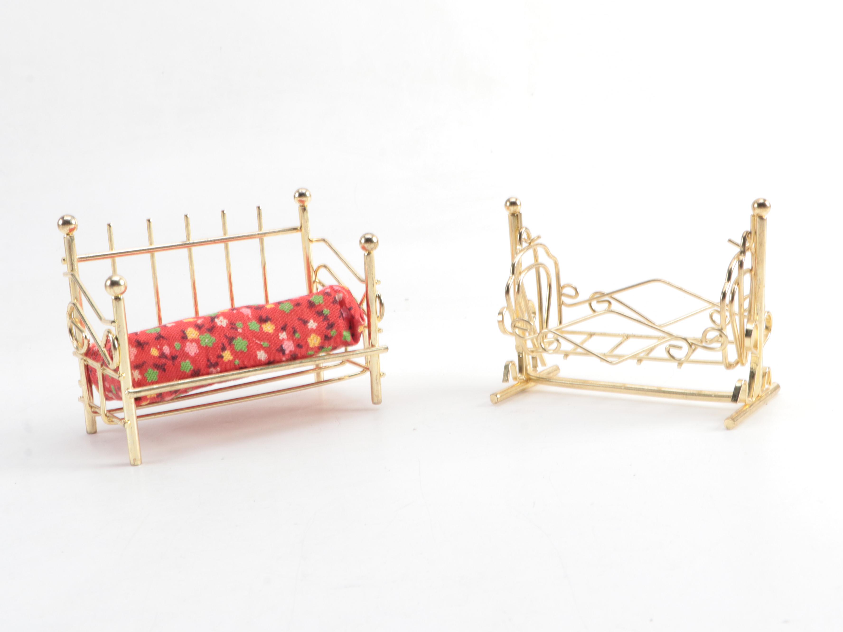 Victorian Style Brass Doll House Furniture